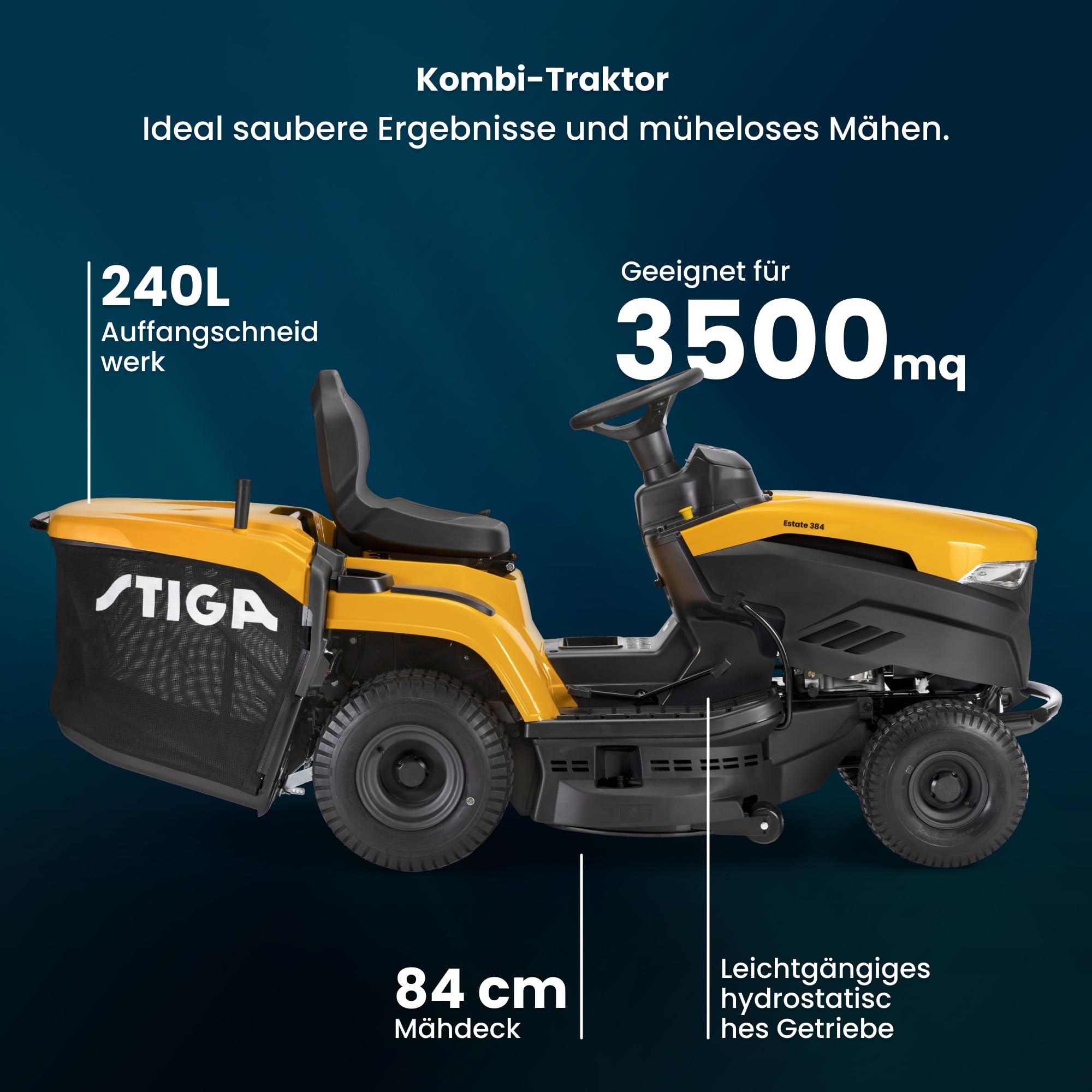 stiga-estate-384-benzin-gartentraktor-84-cm-hydrostat image 2
