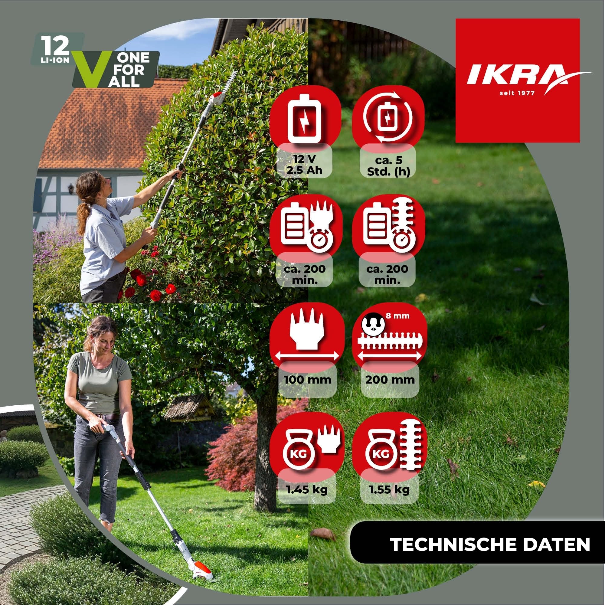 ikra-akku-grasschere-strauchschere-igbs-1210f-12v-2in1-inkl-teleskopstiel image 7