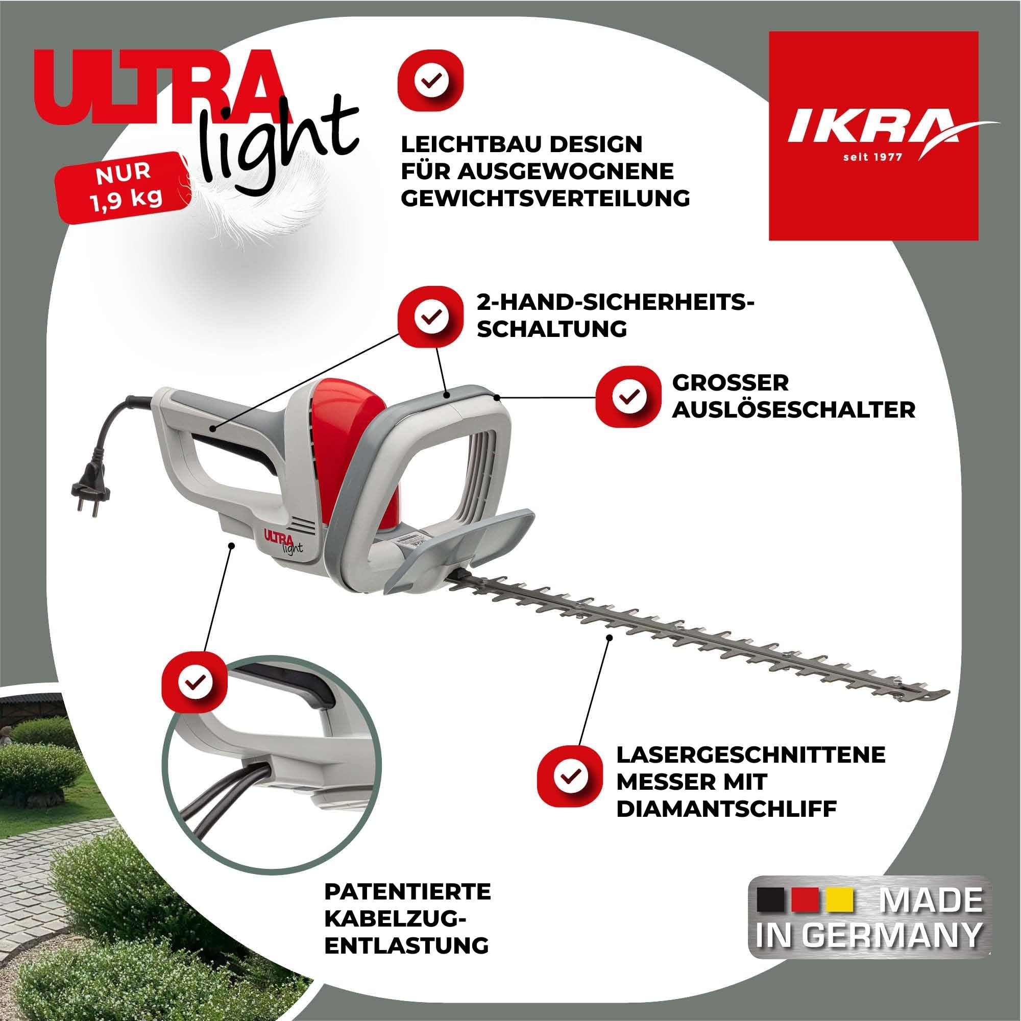 ikra-elektro-heckenschere-ultralight-fhs-1545-500w-45cm-1-9kg image 3