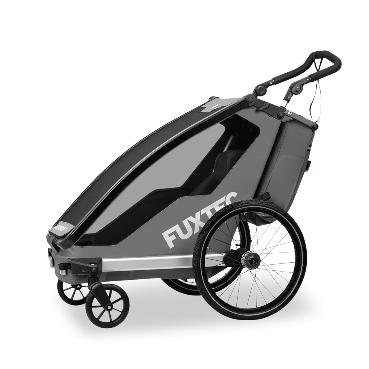 fuxtec-fx-fa1s-fahrradanh-nger-grau-einsitzer-mit-joggerrad image 4