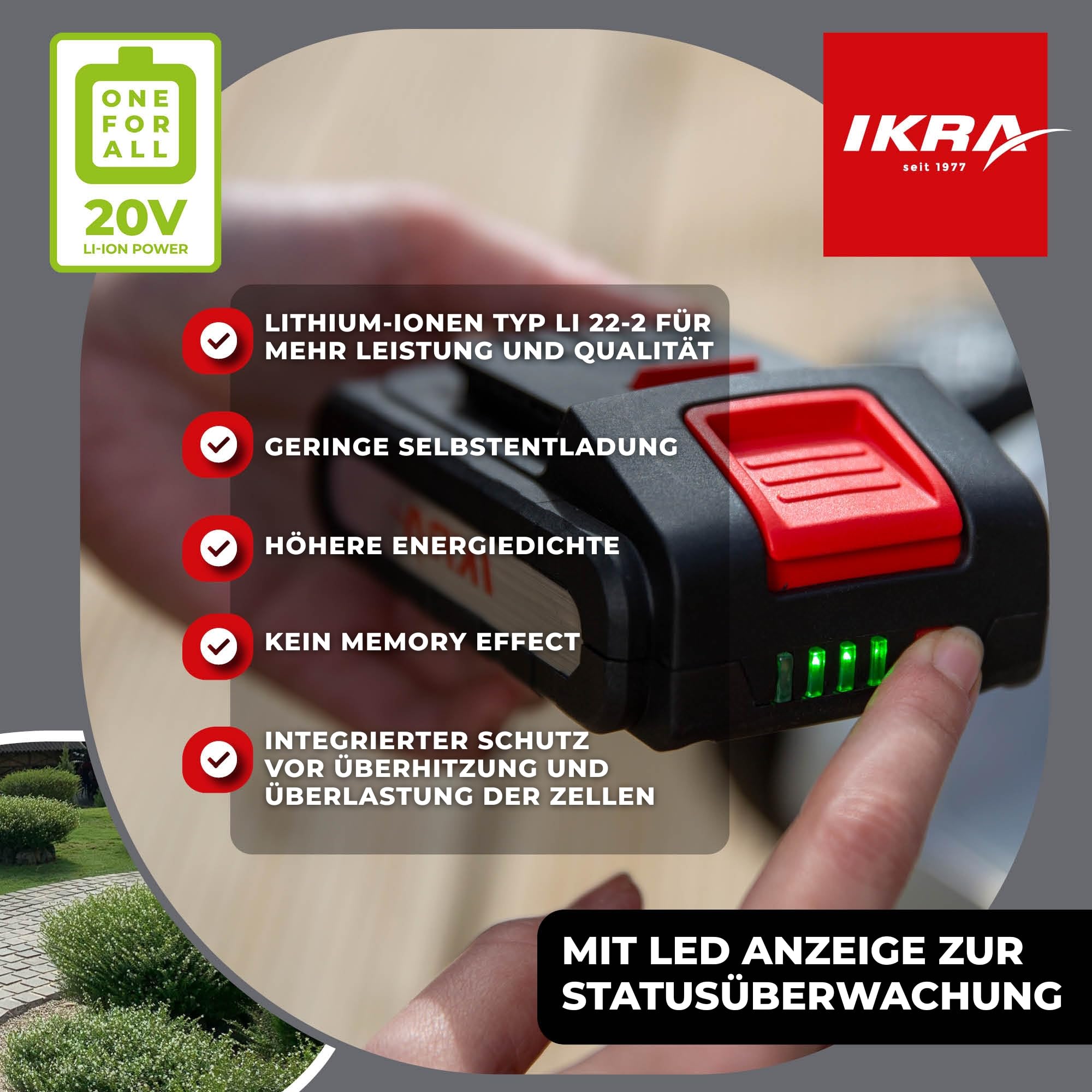 ikra-akku-li-22-2-20v-2-5ah-li-ion-one-for-all-systemakku image 3