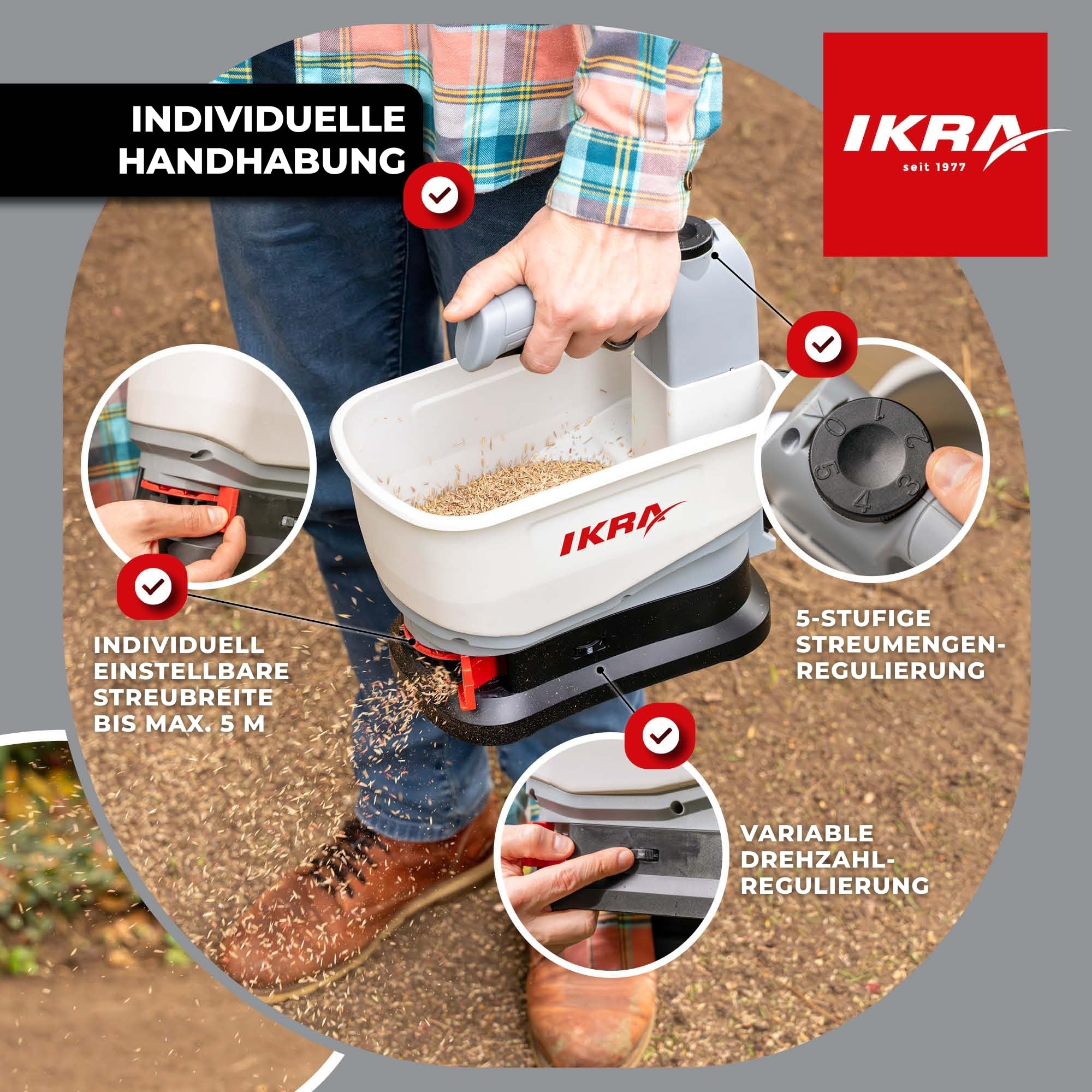 ikra-universal-streuer-iast-12-akku-handstreuer-streubreite-bis-5-m-inkl-akku-la image 4
