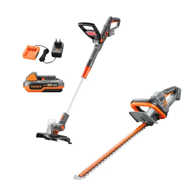 fuxtec-fx-20vset5-20v-akku-garten-set-rasentrimmer-fx-e1rt20set-heckenschere-fx- image 1