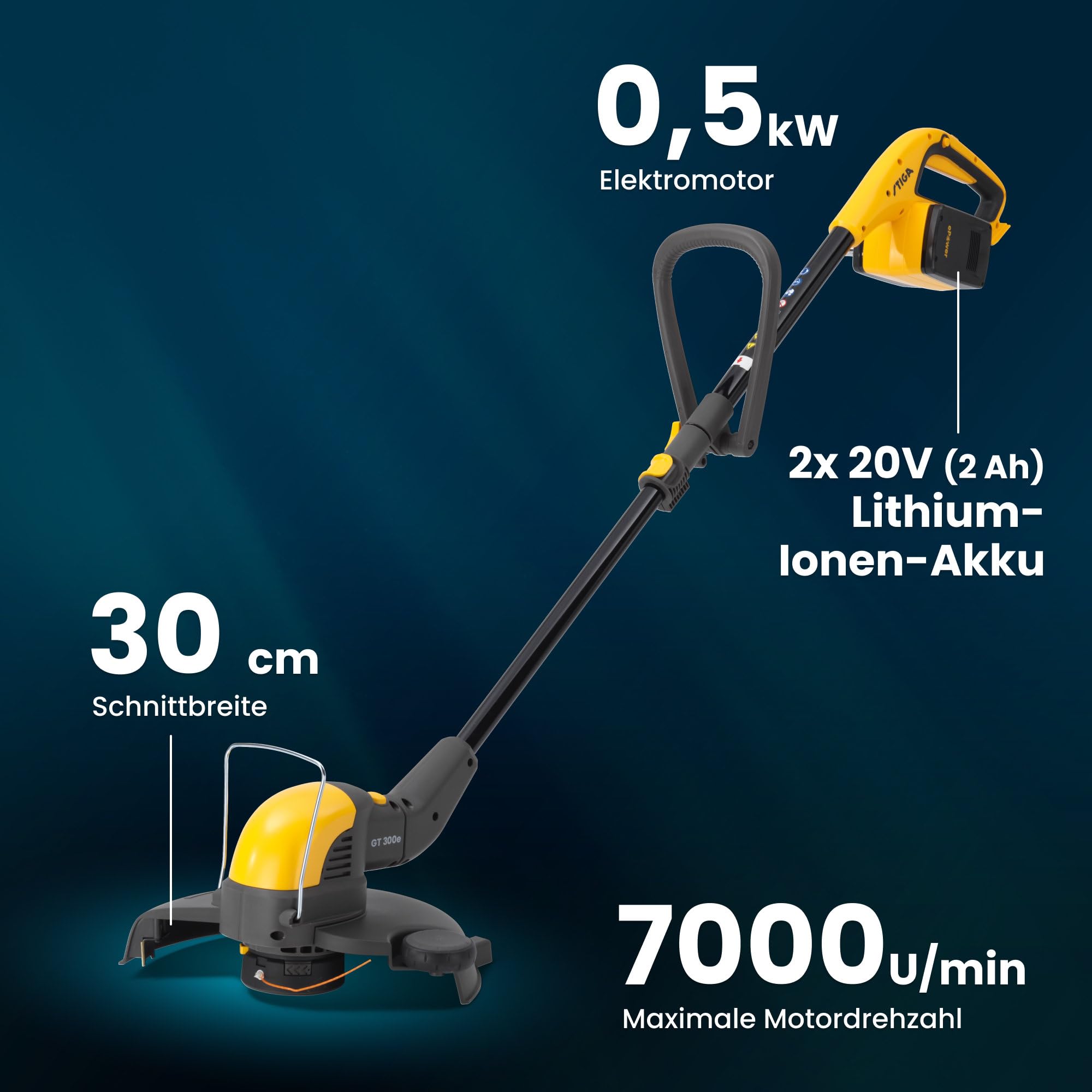 stiga-gt-300e-kit-akku-rasentrimmer-30-cm-inkl-2x-20v-2ah-akku-und-wand-ladestat image 6