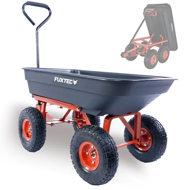 fuxtec-kippwagen-fx-kw2175-transportwagen-300-kg-mit-kippfunktion image 1