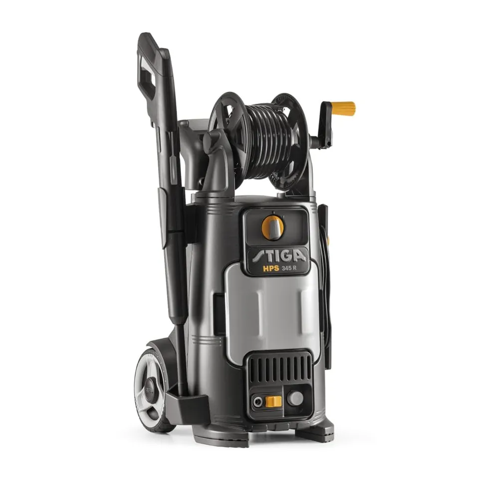 stiga-hps-345-r-hochdruckreiniger-2100-w-145-bar-450-l-h-9-m-schlauch-mit-tromme image 1