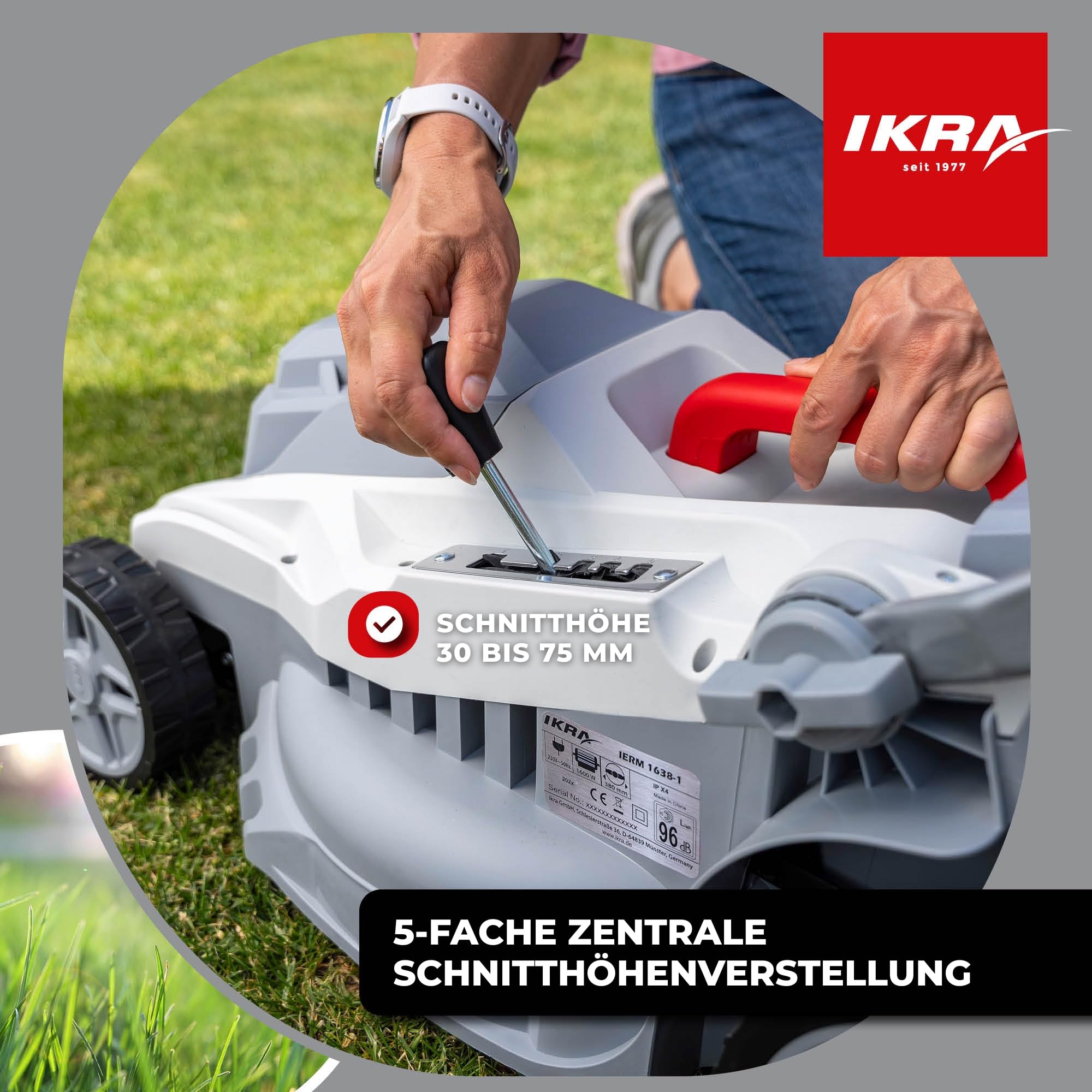 ikra-ierm-1638-1-elektro-rasenm-her-1600w-38cm-schnittbreite image 3