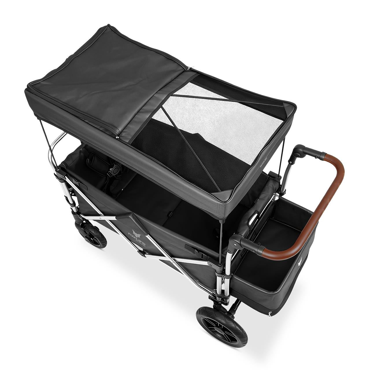 fuxlife-b-ware-premium-bollerwagen-fx-ctl900-f-r-2-kinder-mit-sonnendach-upf-50 image 7