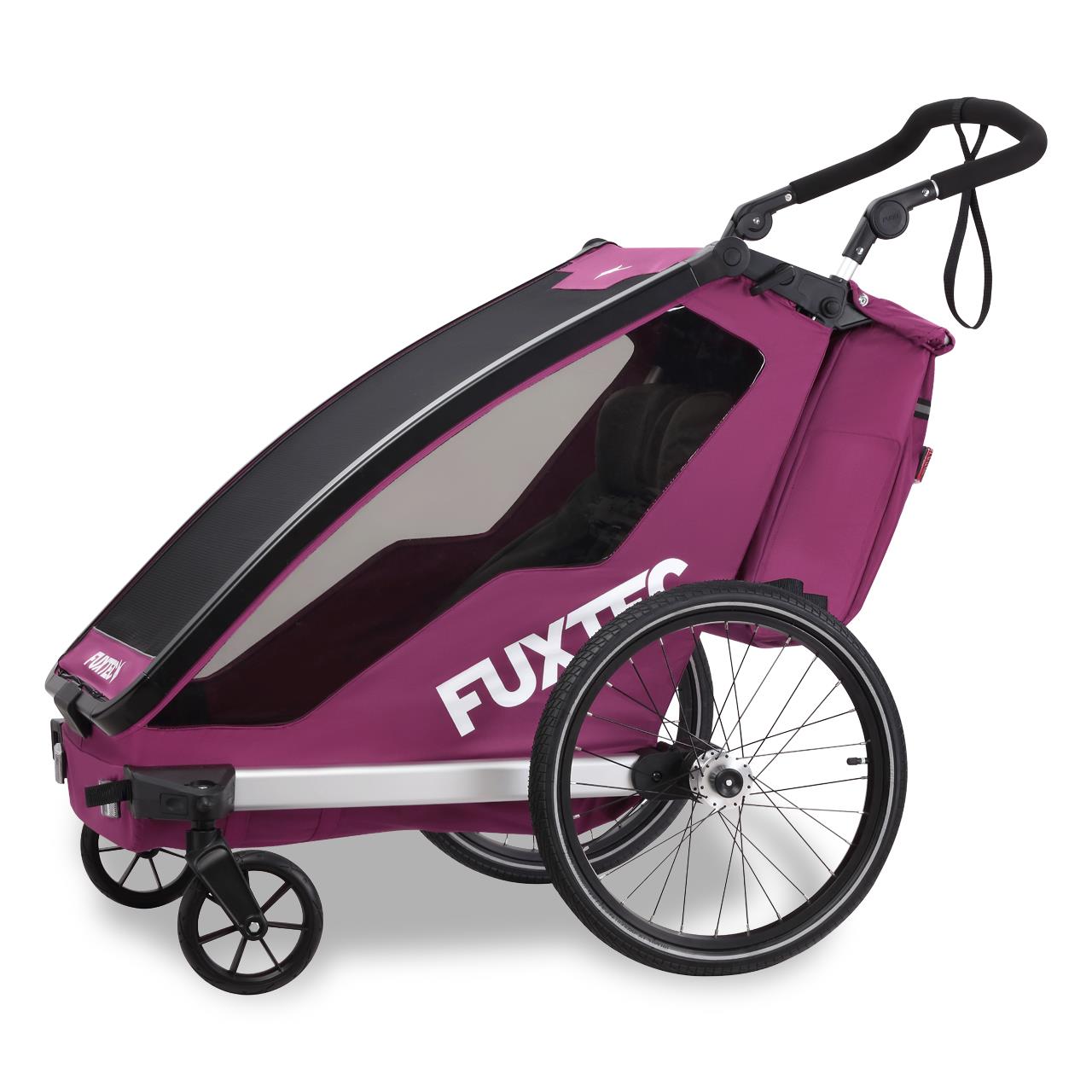 fuxtec-fahrradanh-nger-jogger-sportfux-fx-fa1-set-purpur-mit-jogger-rad image 3