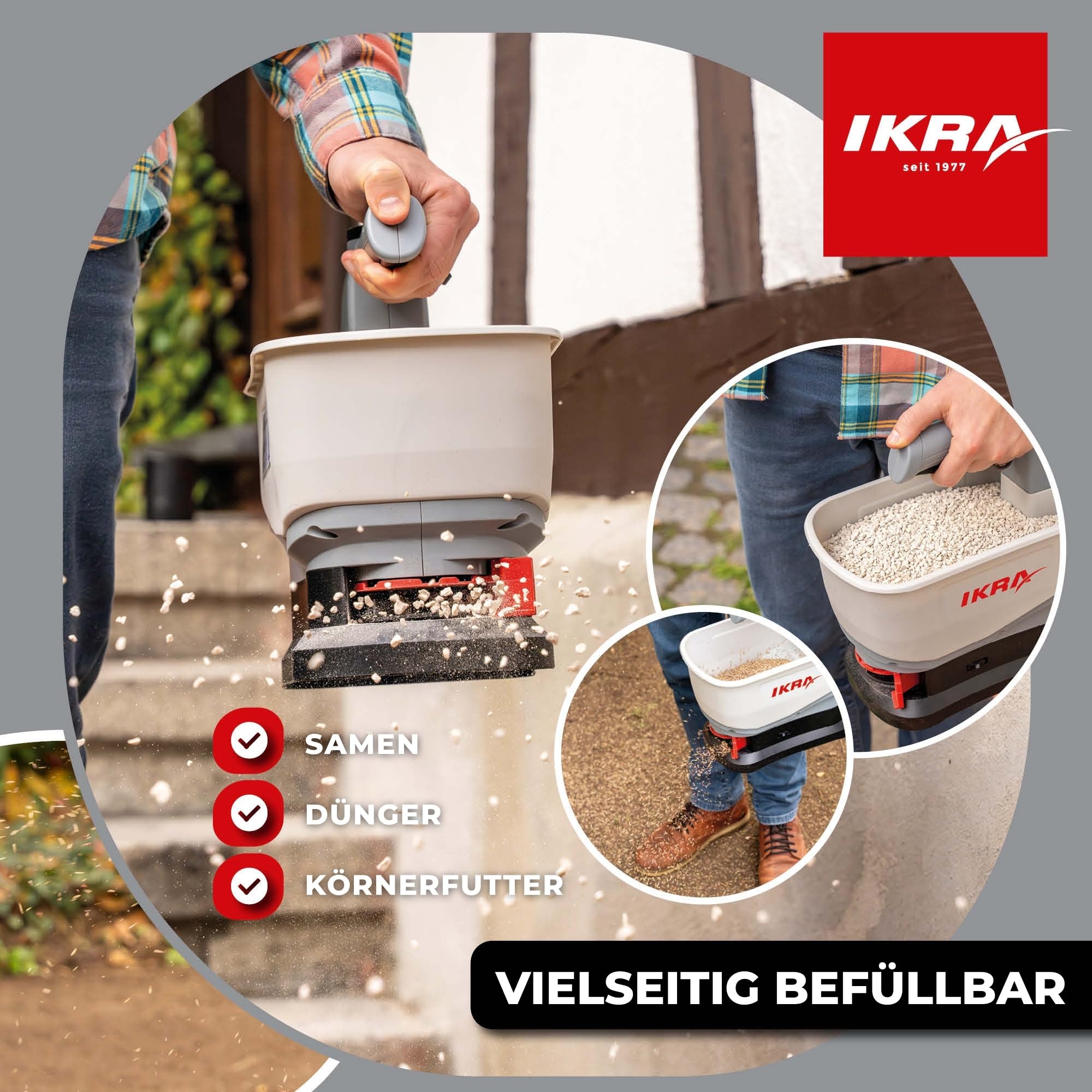 ikra-universal-streuer-iast-12-akku-handstreuer-streubreite-bis-5-m-inkl-akku-la image 2
