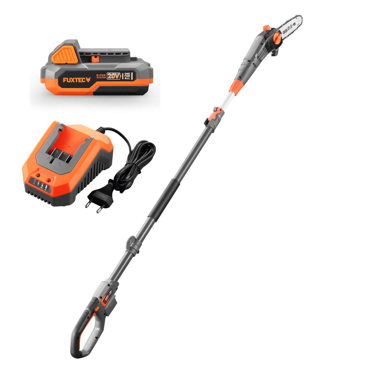 fuxtec-20v-akku-hochentaster-fx-e1he20-set-mit-2ah-akku-und-ladeger-t image 1