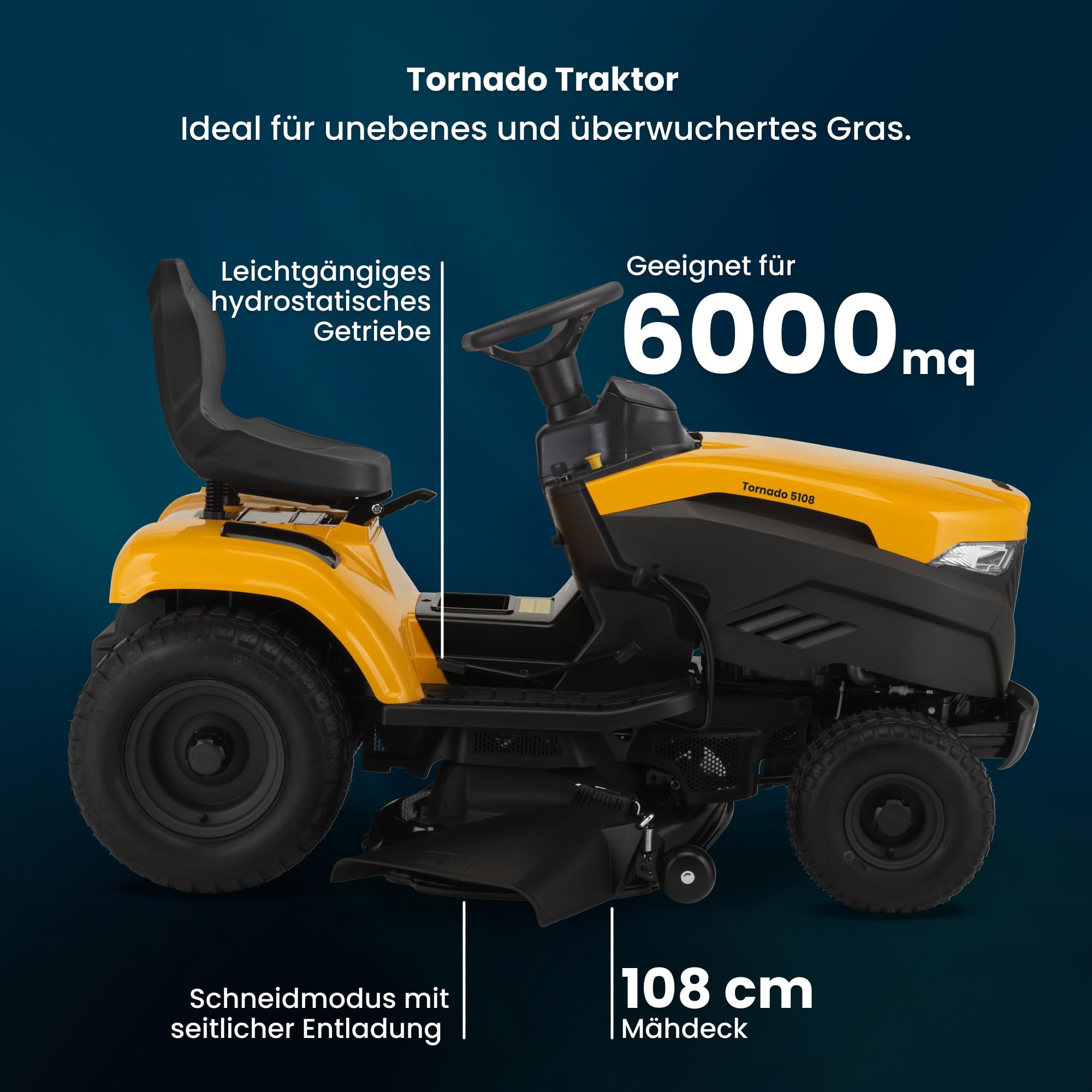stiga-tornado-5108-benzin-gartentraktor-108cm-hydrostat-seitenauswurf image 2