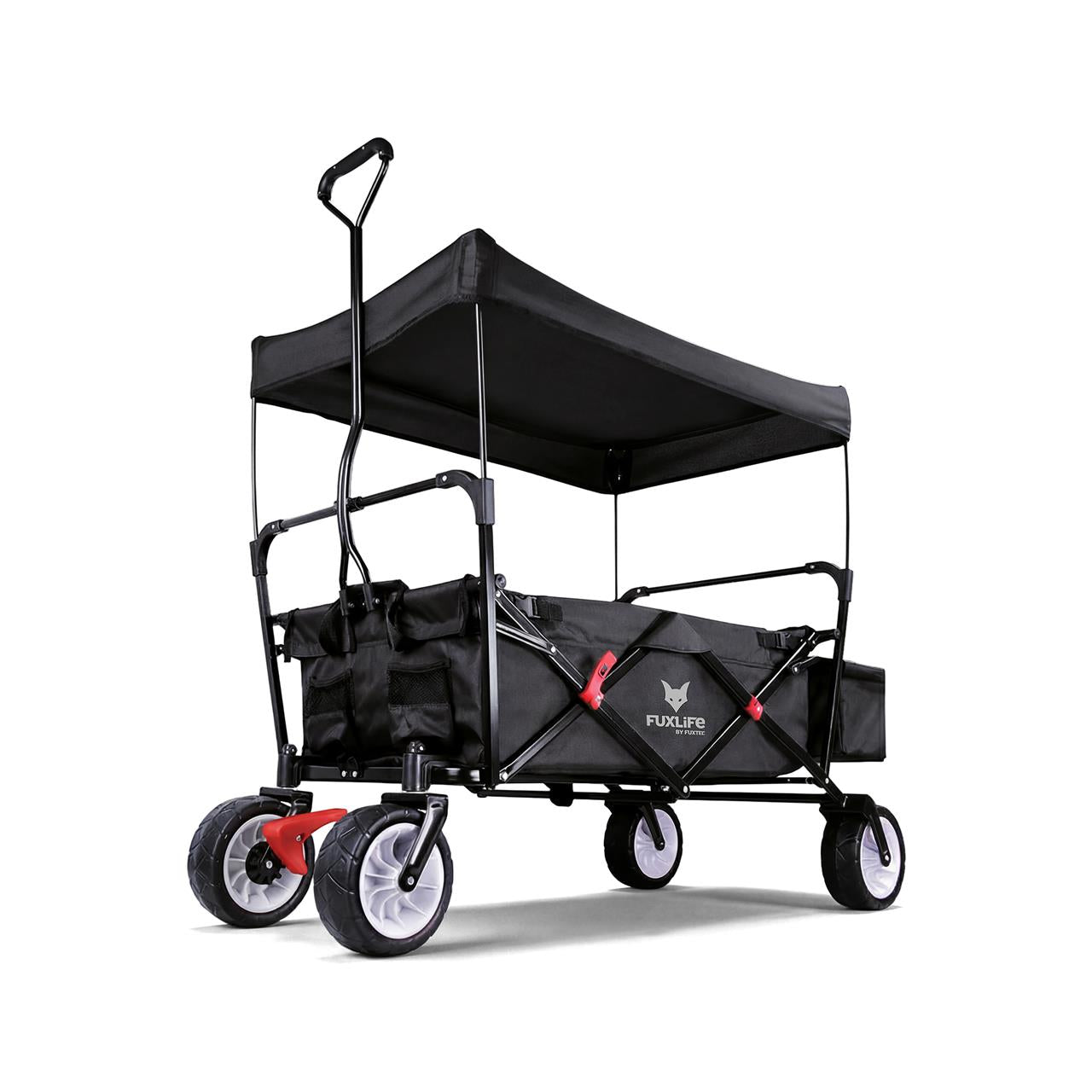 fuxlife-bollerwagen-fx-ct350-f-r-2-kinder-mit-sonnendach-upf-50 image 3