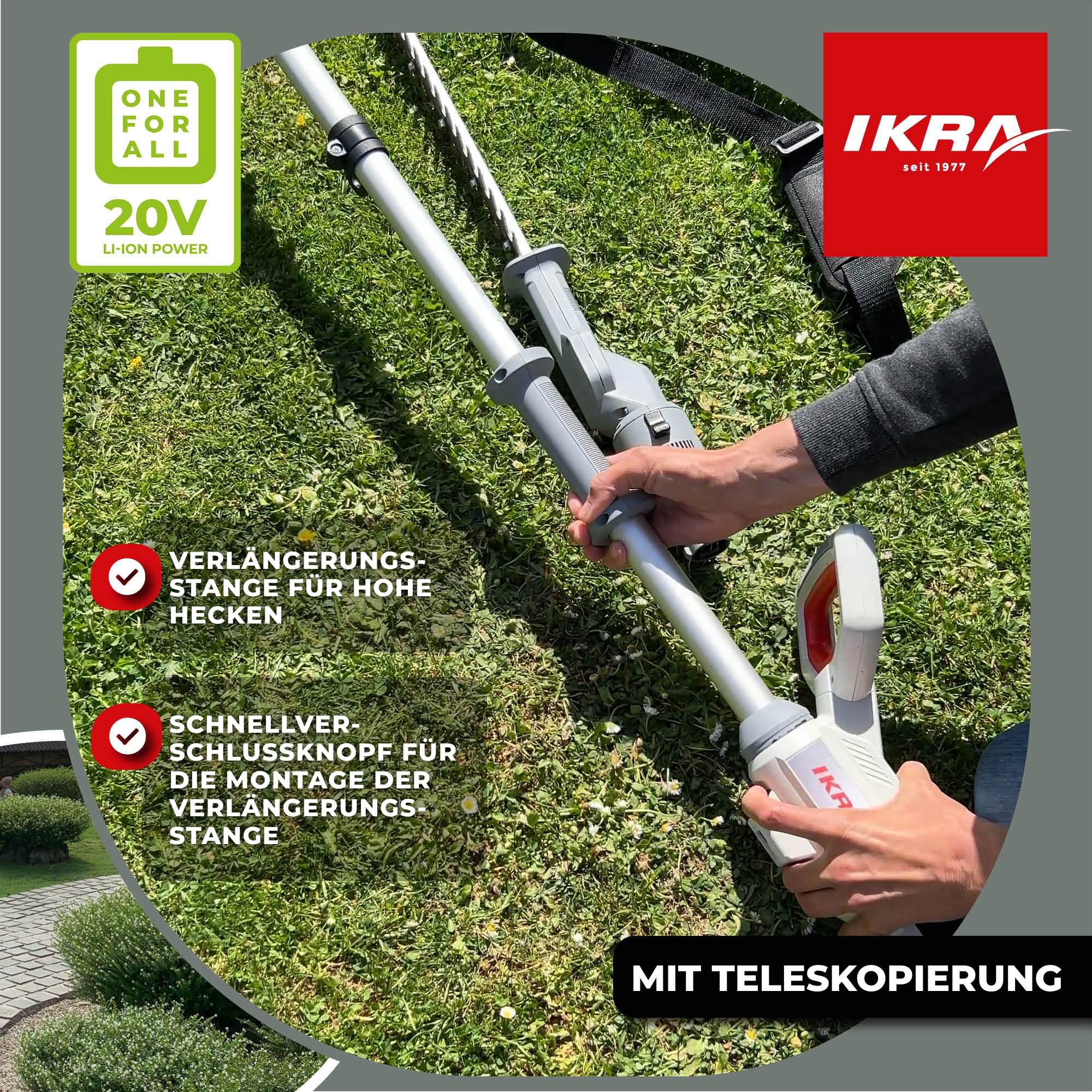 ikra-icph-2050-2in1-teleskop-heckenschere-20v-mit-2-akkus-und-schnelllader image 4