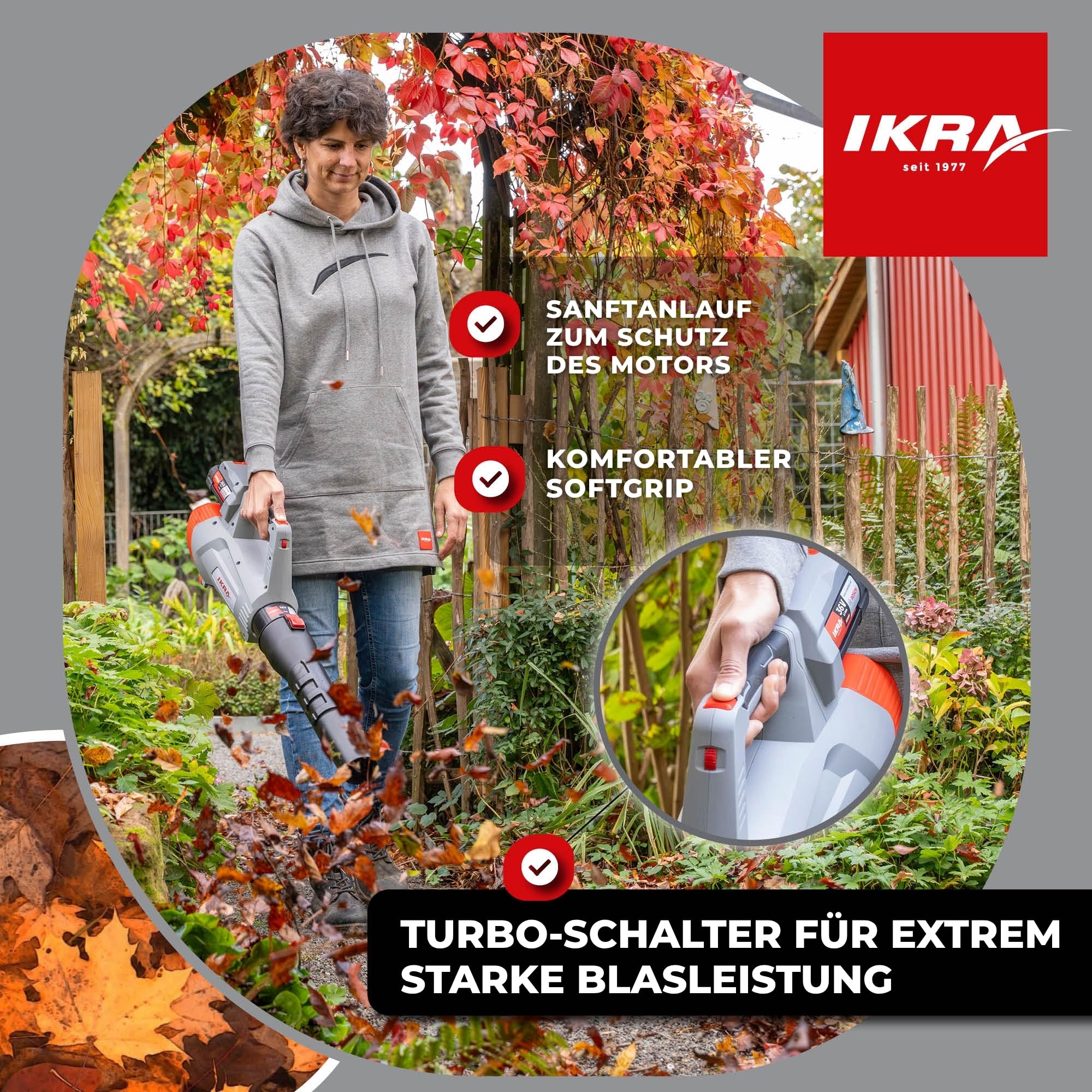 ikra-laubbl-ser-ib-lb-36-turbo-schalter-ohne-36v-akku-ladeger-t-kompatibel-mit-b image 5