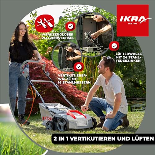 ikra-elektro-vertikutierer-ievl-1838-2in1-38cm-1800w-40l image 8