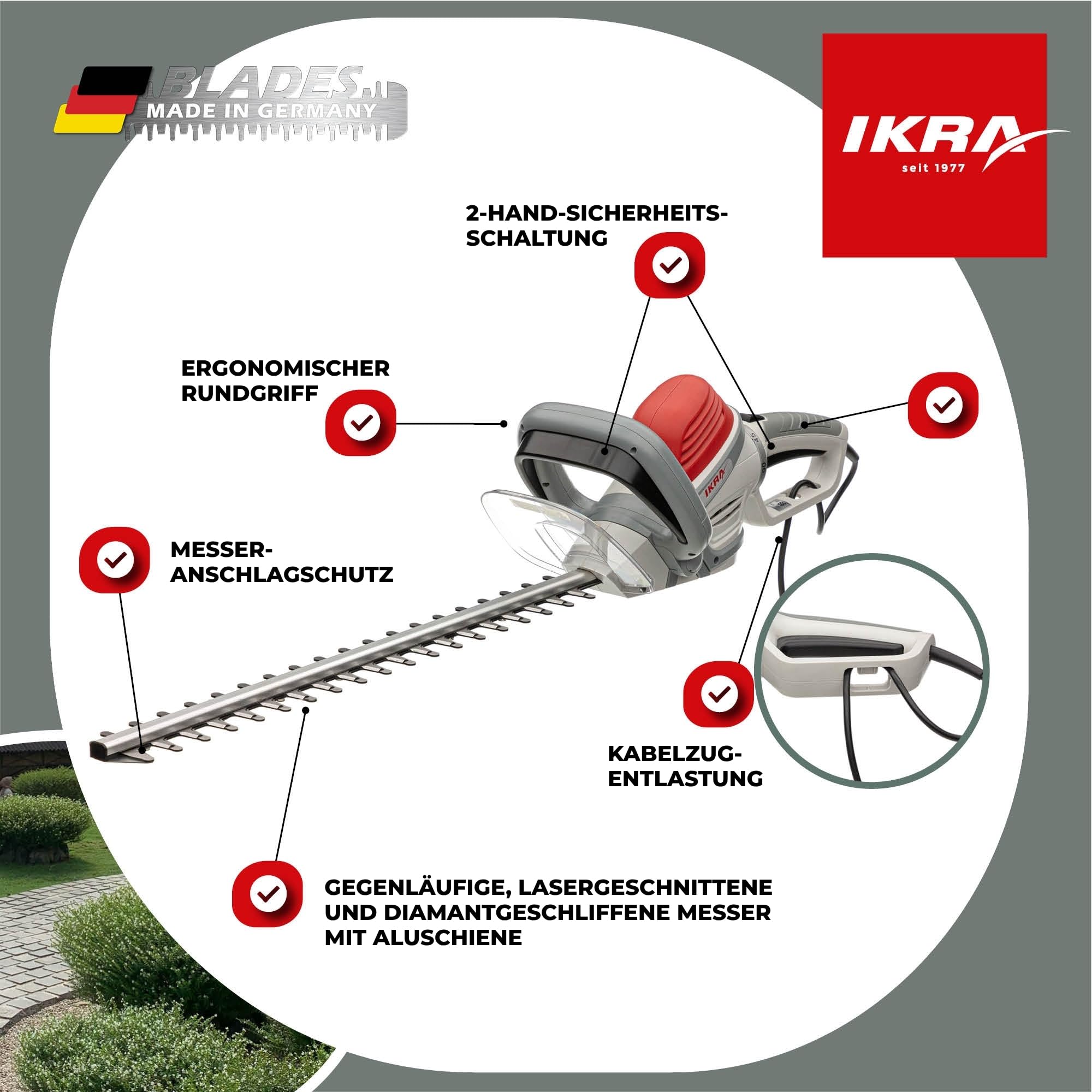 ikra-elektro-heckenschere-ihs-650-55-cm-schnittl-nge-22-mm-schnittst-rke-650-w image 6