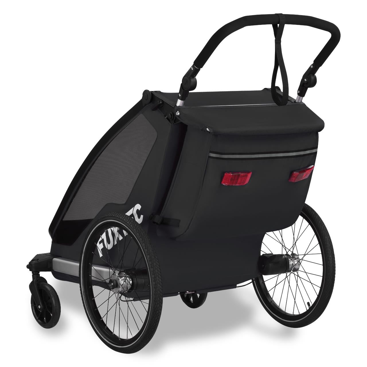 fuxtec-sportfux-fx-fa1-fahrradanh-nger-jogger-f-r-2-kinder-mit-jogger-rad-in-sch image 4