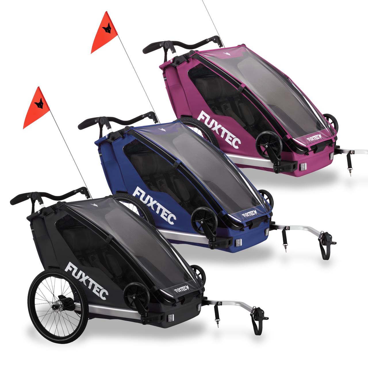 b-ware-fuxtec-fahrradanh-nger-sportfux-fx-fa1-f-r-bis-zu-2-kinder image 1