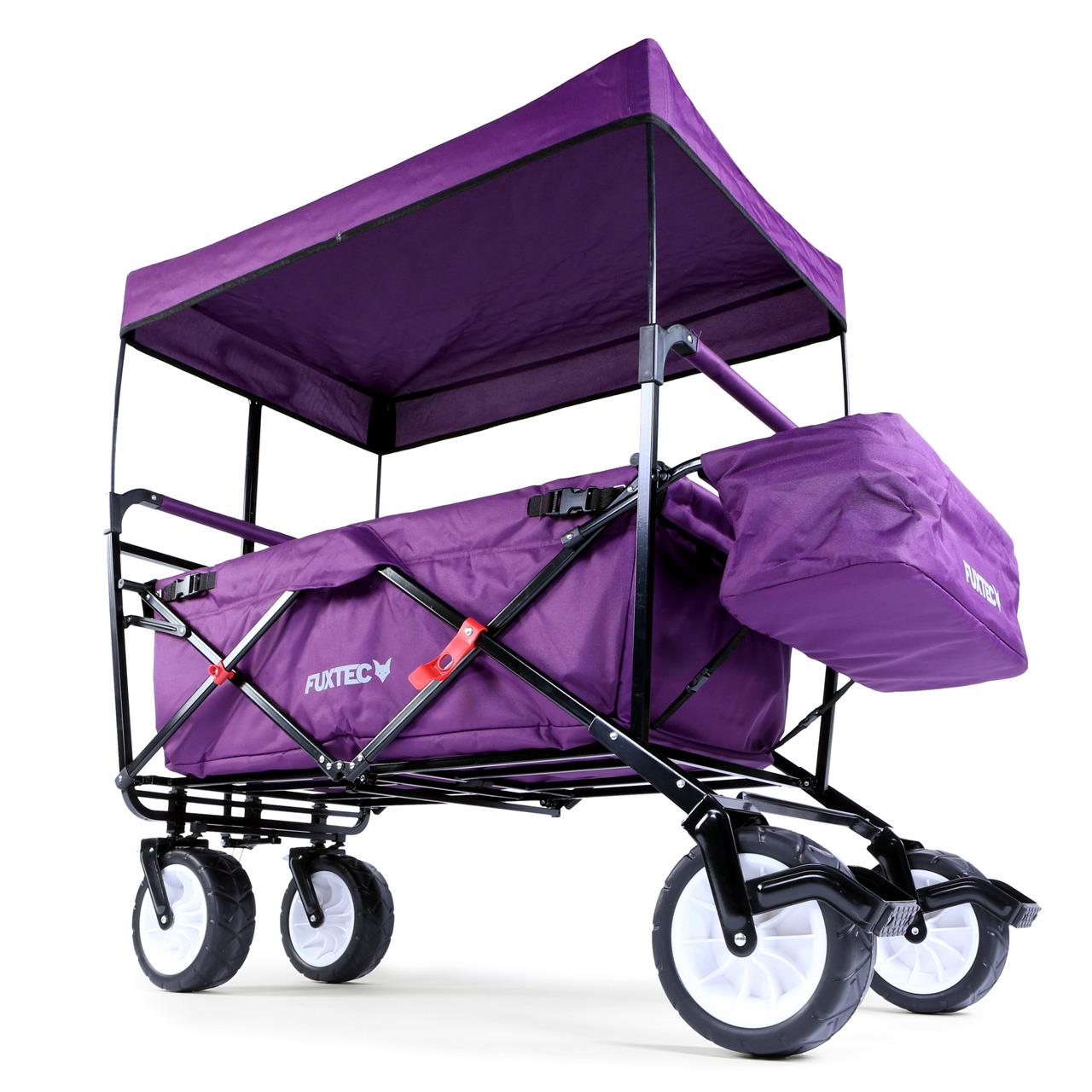 fuxtec-bollerwagen-jw-76cp-lila-mit-sonnendach-b-ware image 7