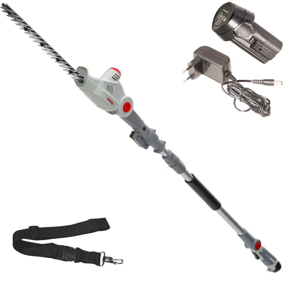 ikra-teleskop-heckenschere-iaths-1241-41-cm-bis-3-5-m-inkl-12v-akku-ladeger-t image 1