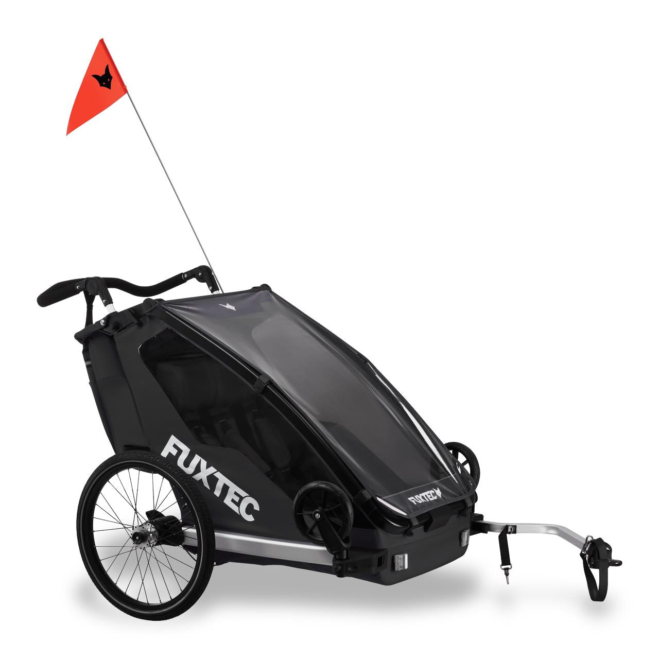 fuxtec-fahrradanh-nger-sportfux-fx-fa1-f-r-2-kinder-mit-buggy-set image 2