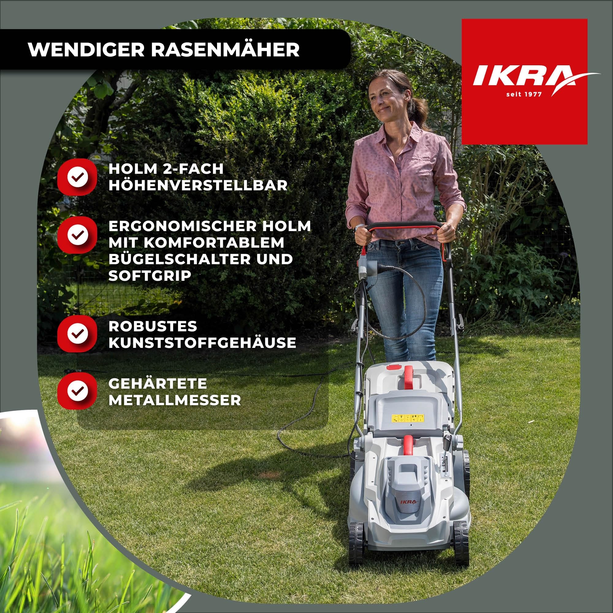 ikra-ierm-1638-1-elektro-rasenm-her-1600w-38cm-schnittbreite image 2