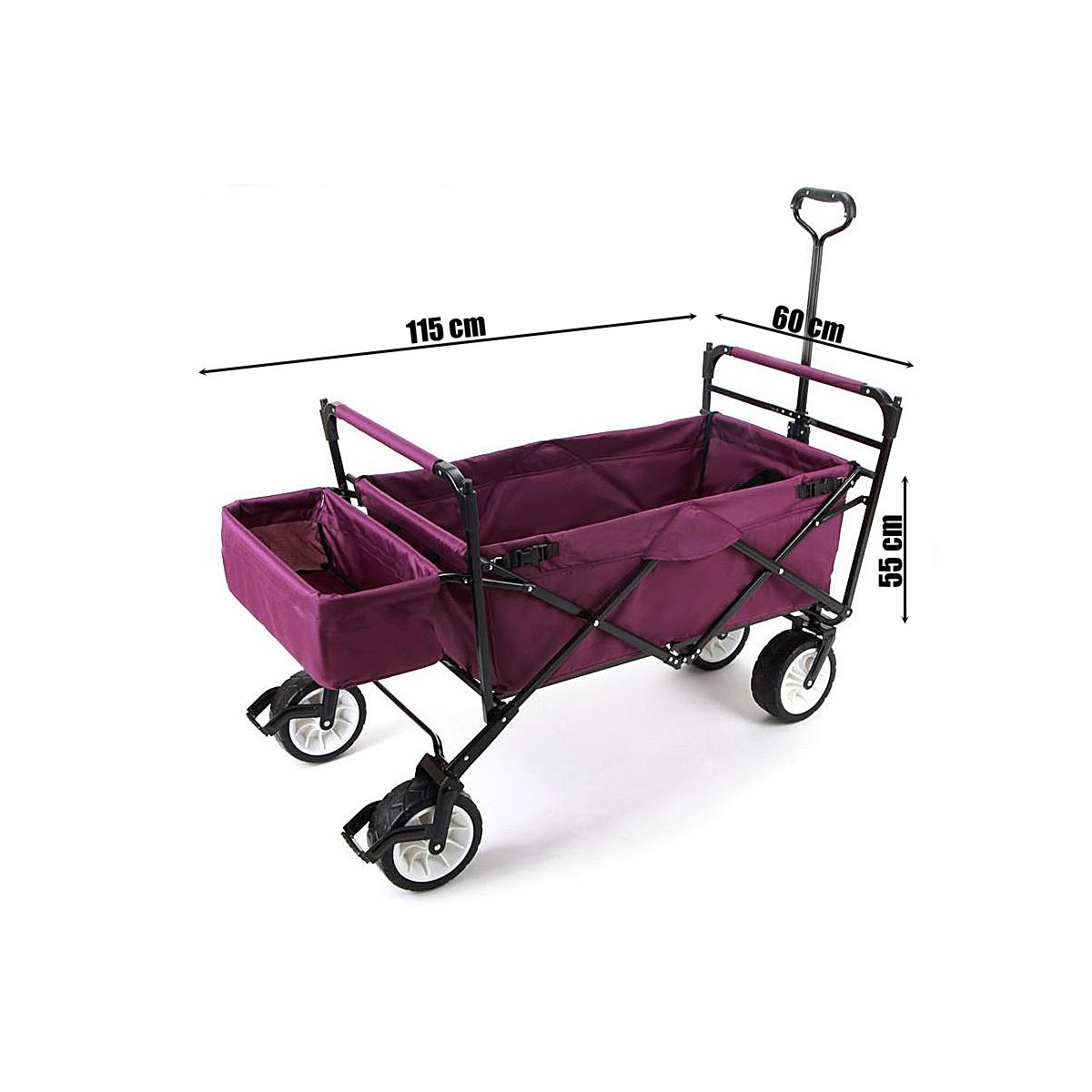 fuxtec-bollerwagen-jw-76cg-grau-mit-sonnendach-b-ware-faltbar image 7