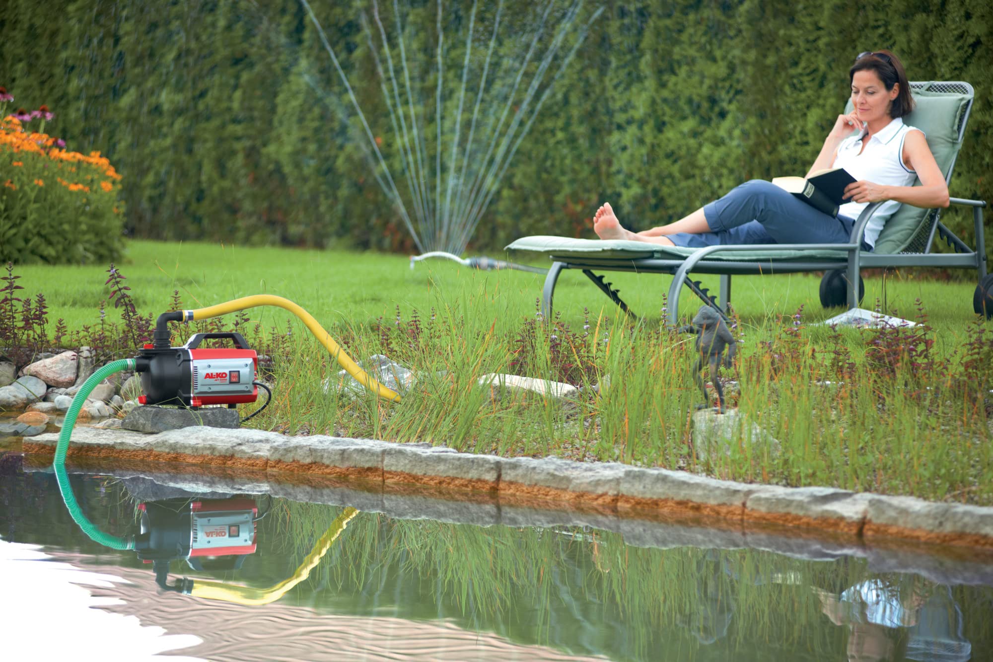 al-ko-jet-3000-classic-gartenpumpe-rot-grau-schwarz image 3
