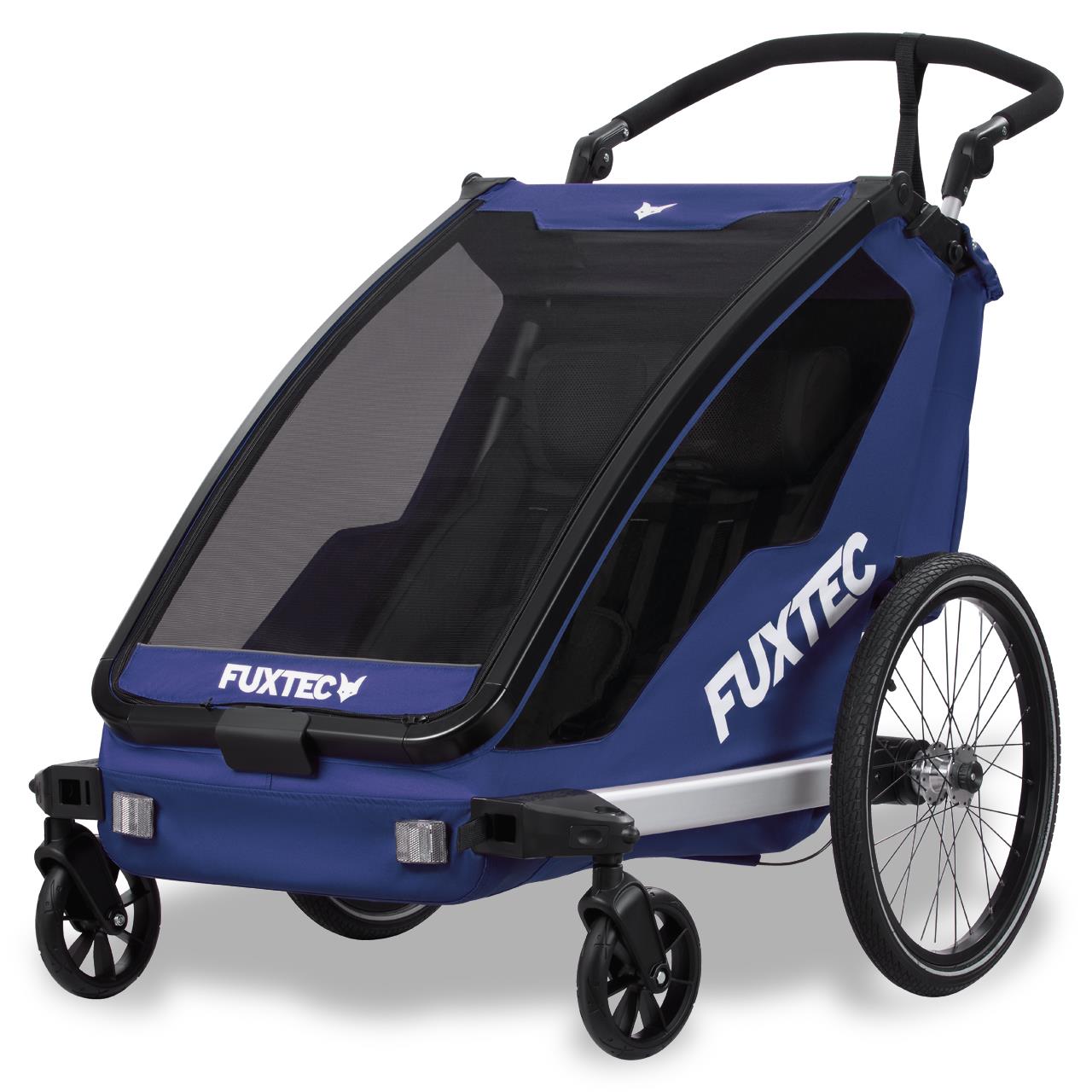 fuxtec-fahrradanh-nger-jogger-sportfux-fx-fa1-set-blau-mit-jogger-rad image 2