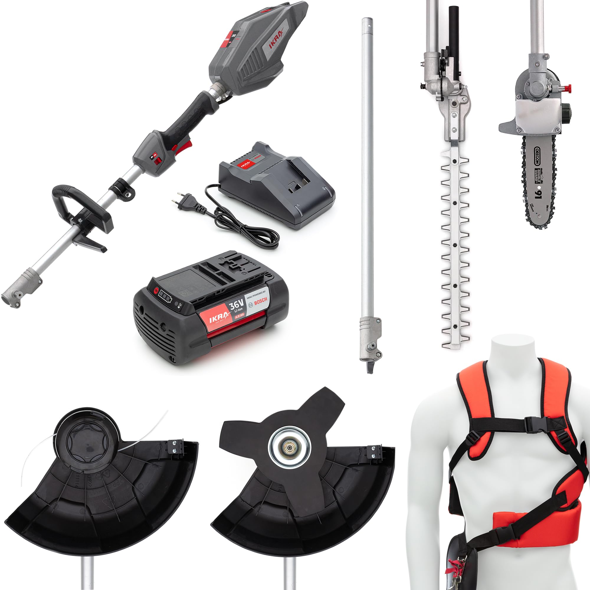 ikra-ib-mt-36-4in1-akku-multitool-mit-rasentrimmer-freischneider-heckenschere-un image 1