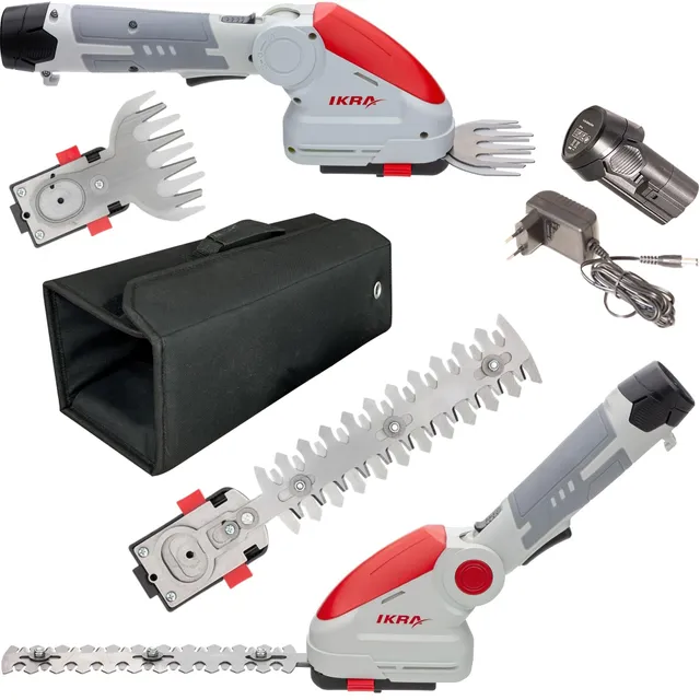 ikra-igbs-1210-2in1-akku-grasschere-strauchschere-12v-inkl-akku-ladeger-t-tasche image 1