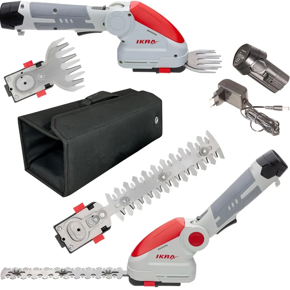 ikra-igbs-1210-2in1-akku-grasschere-strauchschere-12v-inkl-akku-ladeger-t-tasche image 1