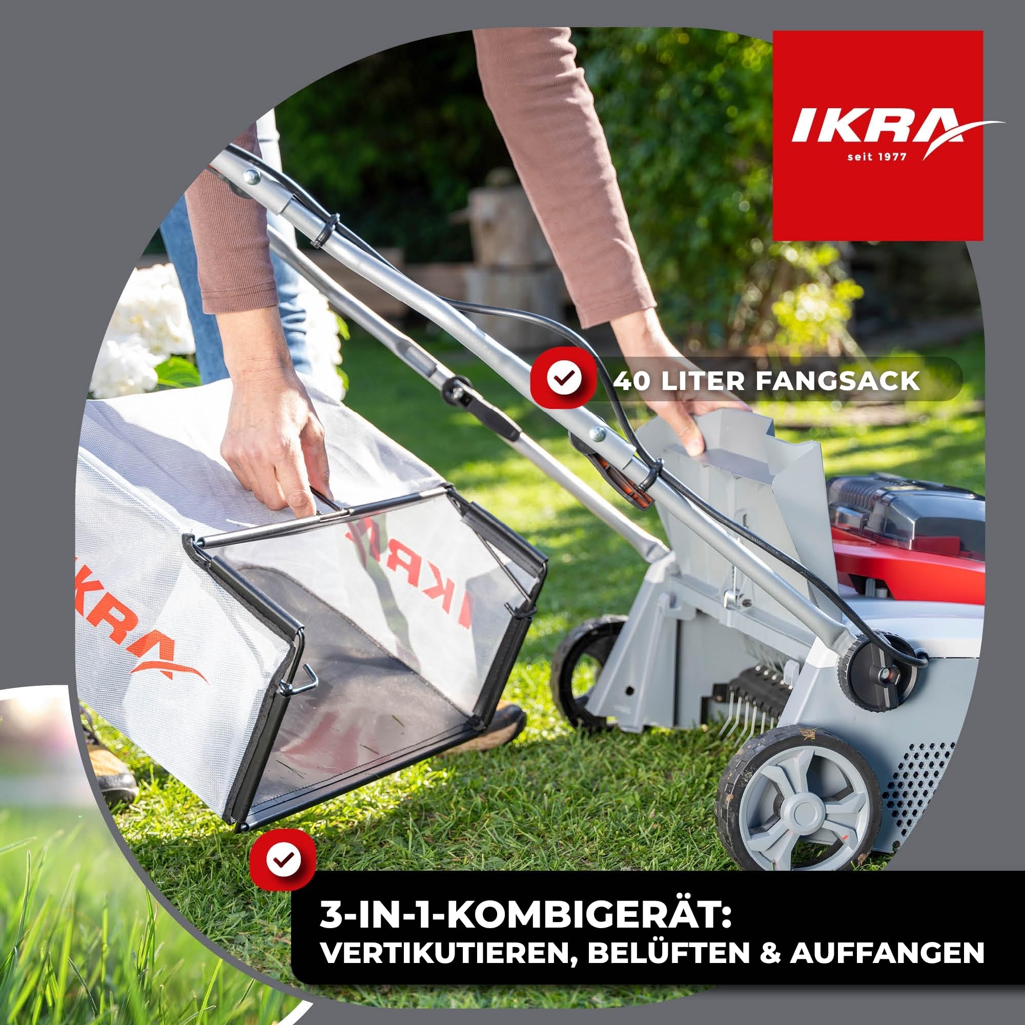 ikra-iavl-2-2040-3in1-akku-vertikutierer-rasenl-fter-40v-40-cm-inkl-2x-4-0ah-akk image 3