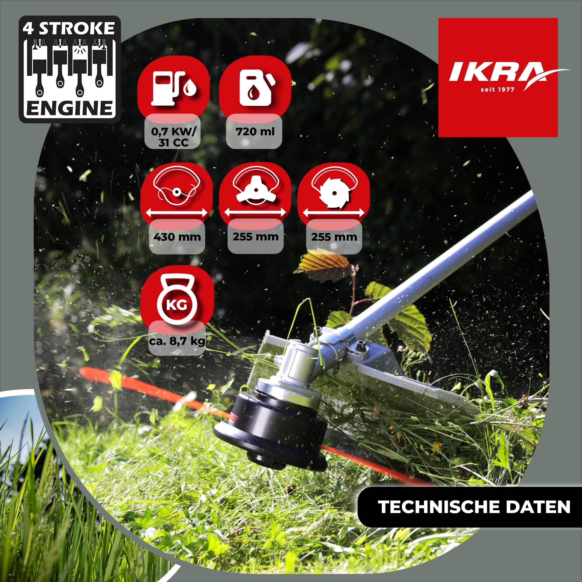 ikra-ibf-31-4-benzin-freischneider-31-cm-43-cm-schnittbreite image 5