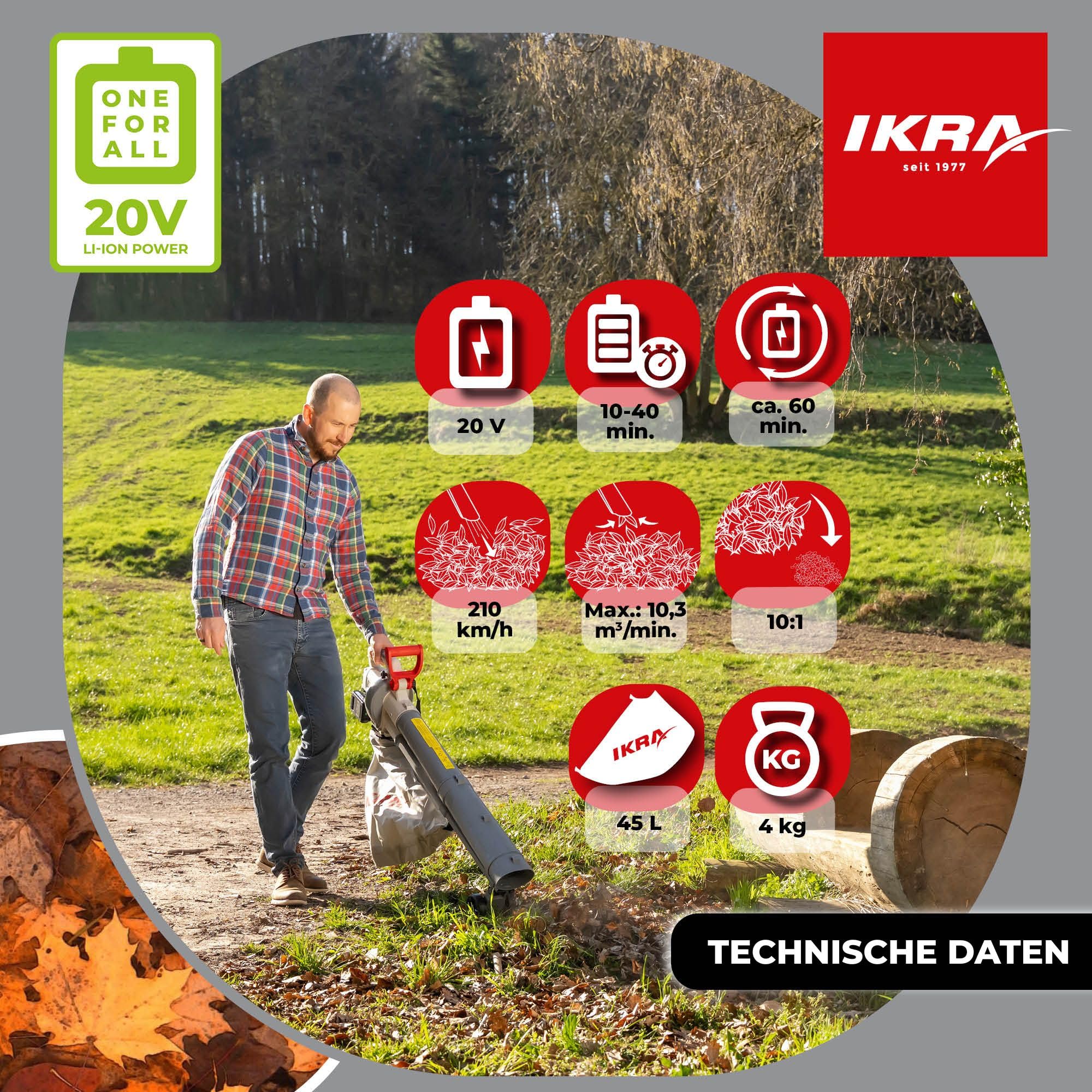 ikra-ials-2-20-3in1-akku-laubbl-ser-laubsauger-mit-2-akkus-und-ladeger-t image 5