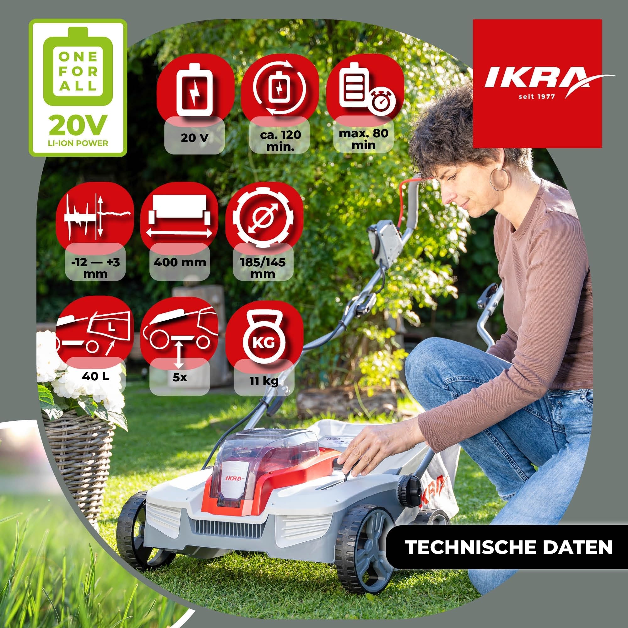 ikra-iavl-2-2040-3in1-akku-vertikutierer-rasenl-fter-40v-40-cm-inkl-2x-4-0ah-akk image 5
