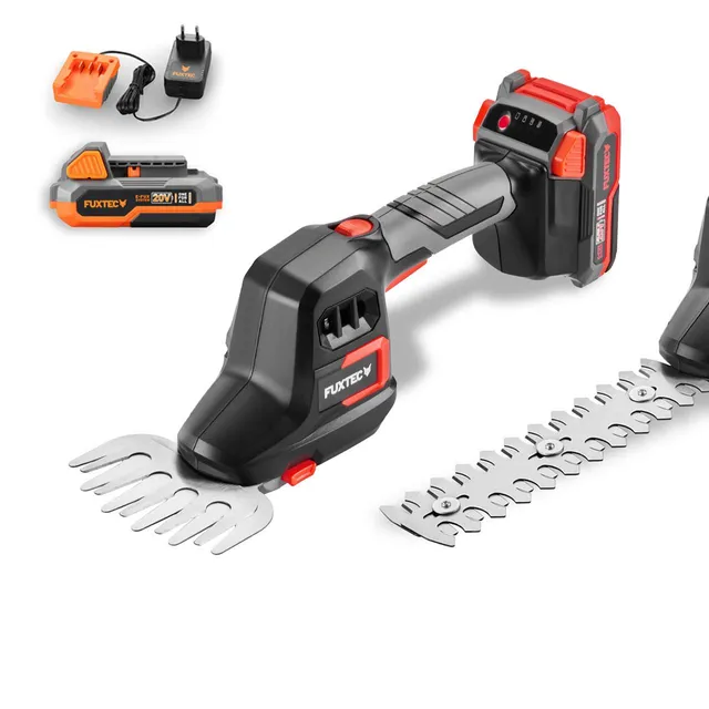 fuxtec-fx-e1hhs20-set-20v-akku-grasschere-und-strauchschere-mit-2ah-akku image 1