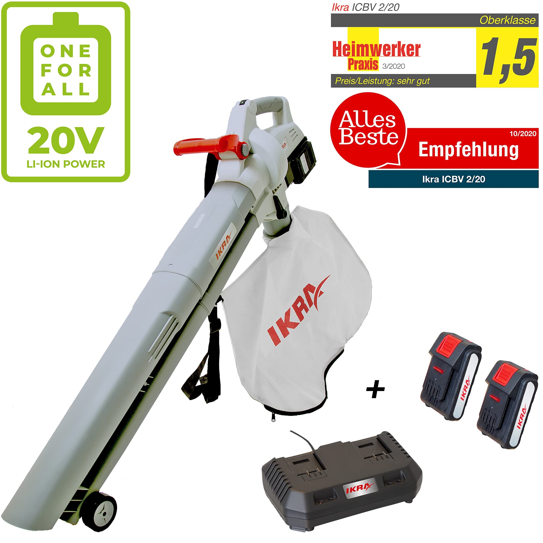 ikra-icbv-2-20-akku-3in1-laubbl-ser-laubsauger-laubh-cksler-40-v-mit-2x-20v-akku image 5
