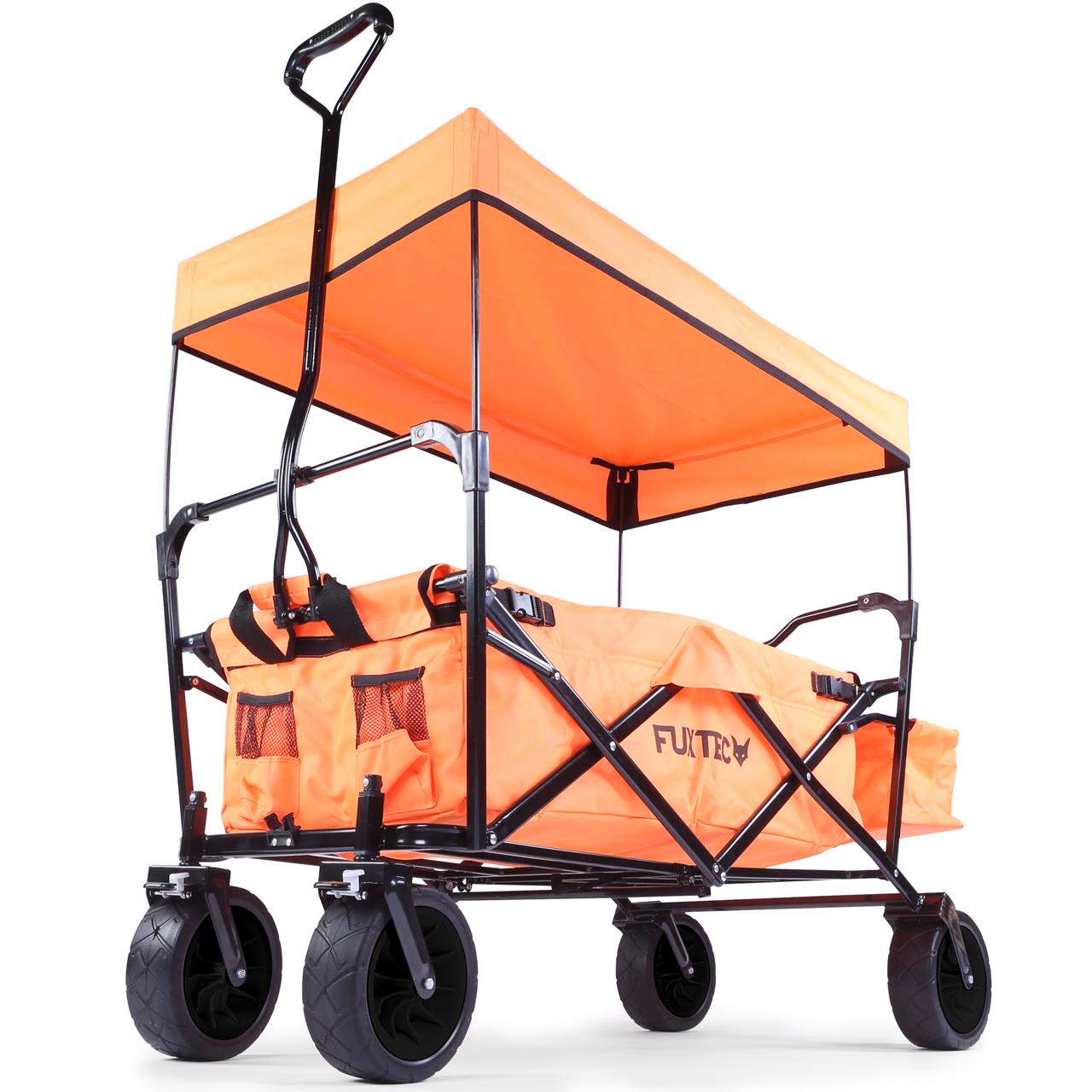 fuxtec-b-ware-bollerwagen-fx-bw100-orange-faltbar-mit-dach-bis-75-kg image 3