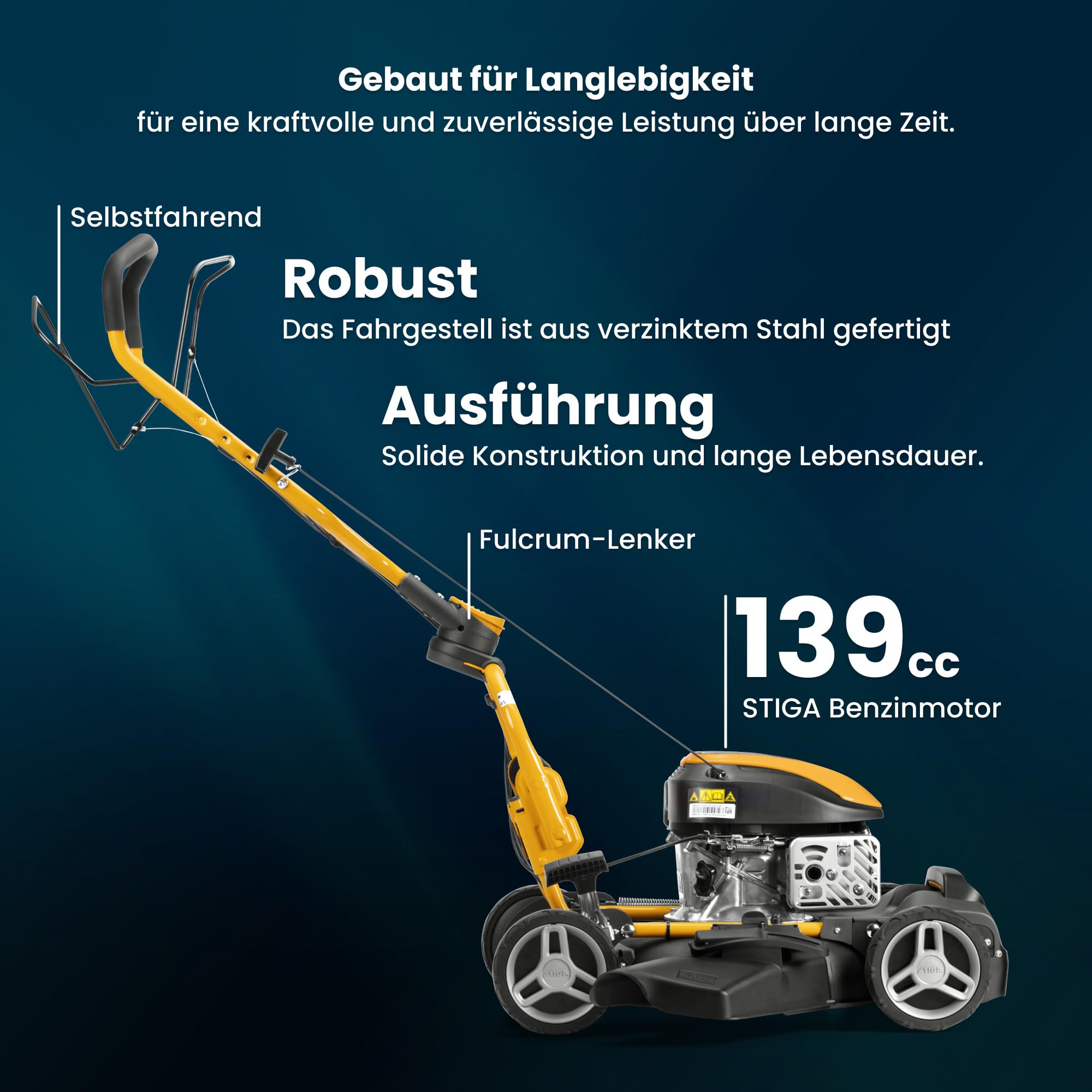stiga-multiclip-747-sd-benzin-rasenm-her-selbstfahrend-45-cm-139-cm-mulchen image 2