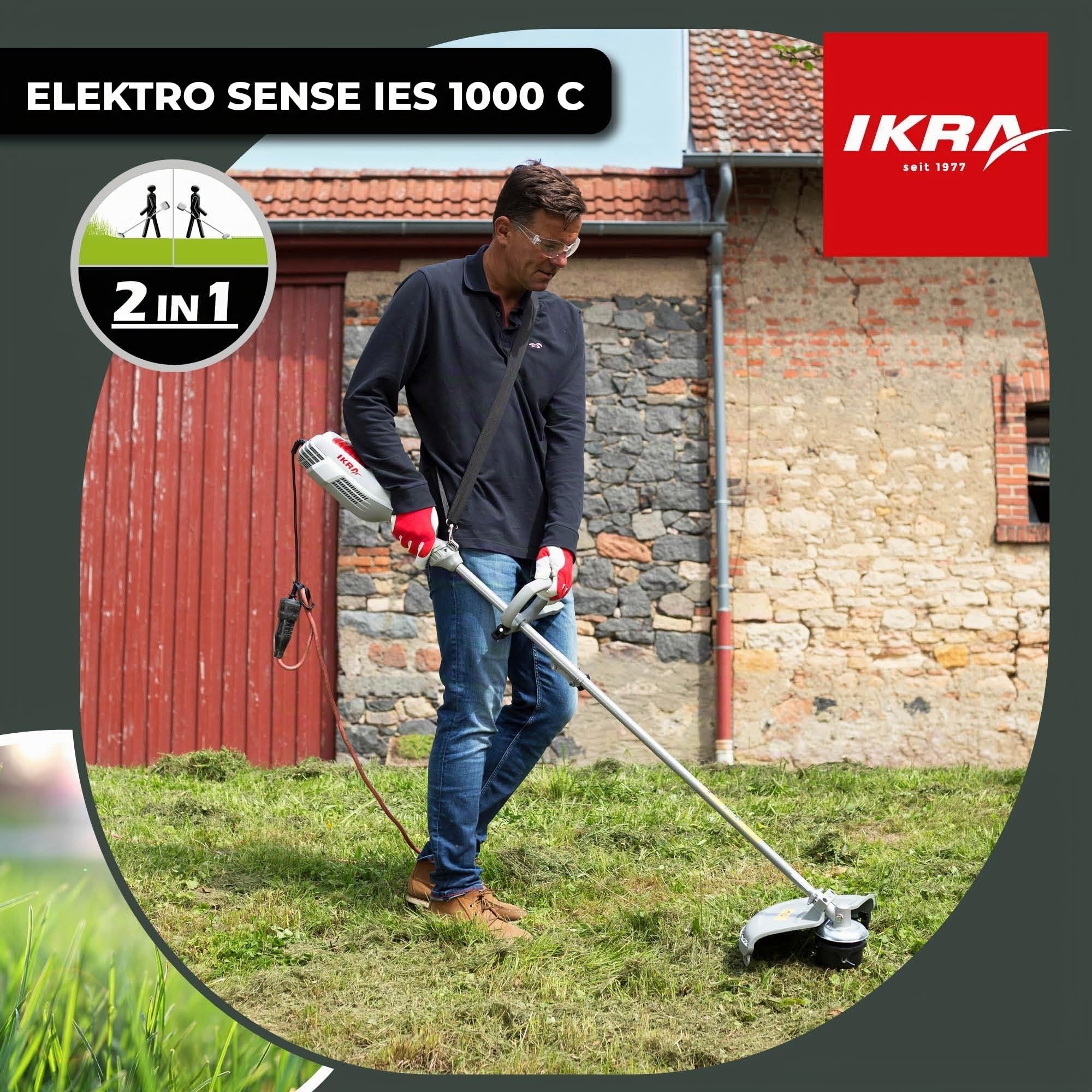 ikra-ies-1000-c-elektro-sense-1000-w-37-cm-faden-23-cm-messer-inkl-zubeh-r image 2