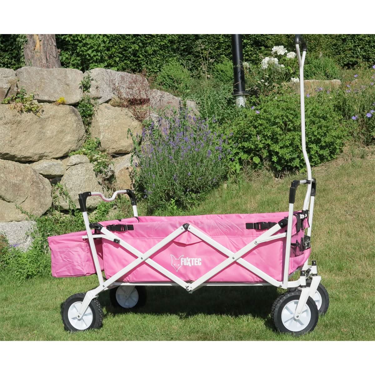 fuxtec-bollerwagen-jw-76ar-rosa-mit-sonnendach-b-ware image 2