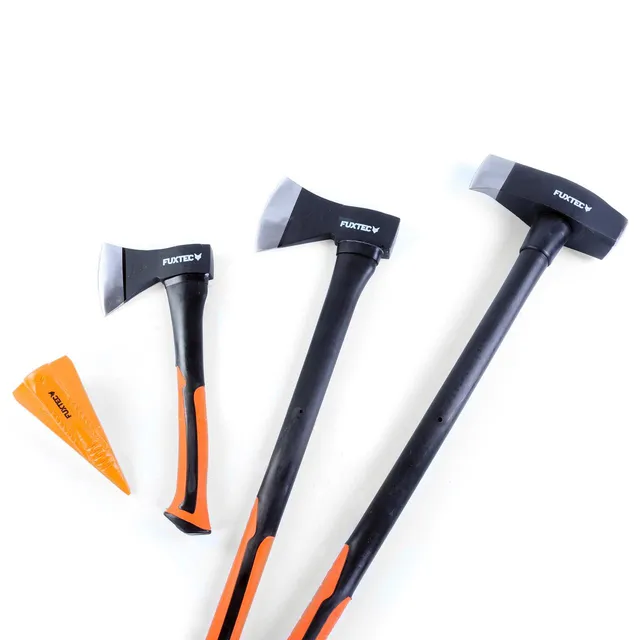 b-ware-fuxtec-4er-axt-set-mit-spaltgranate-carbonstahl image 1