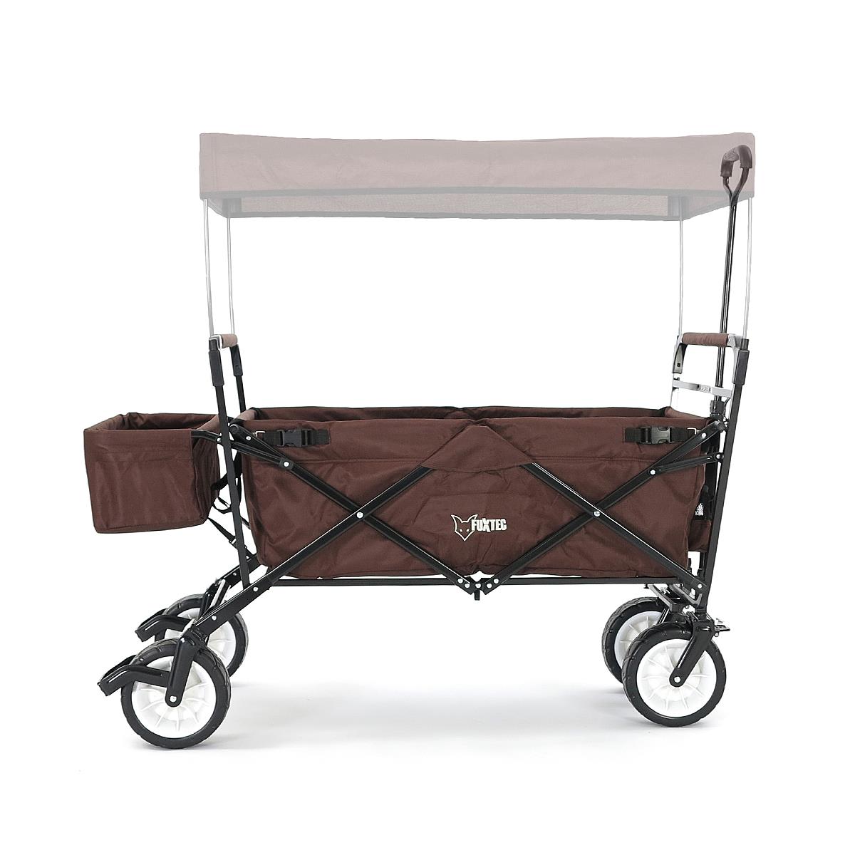 fuxtec-bollerwagen-jw-76cb-braun-faltbar-mit-sonnendach-b-ware image 3