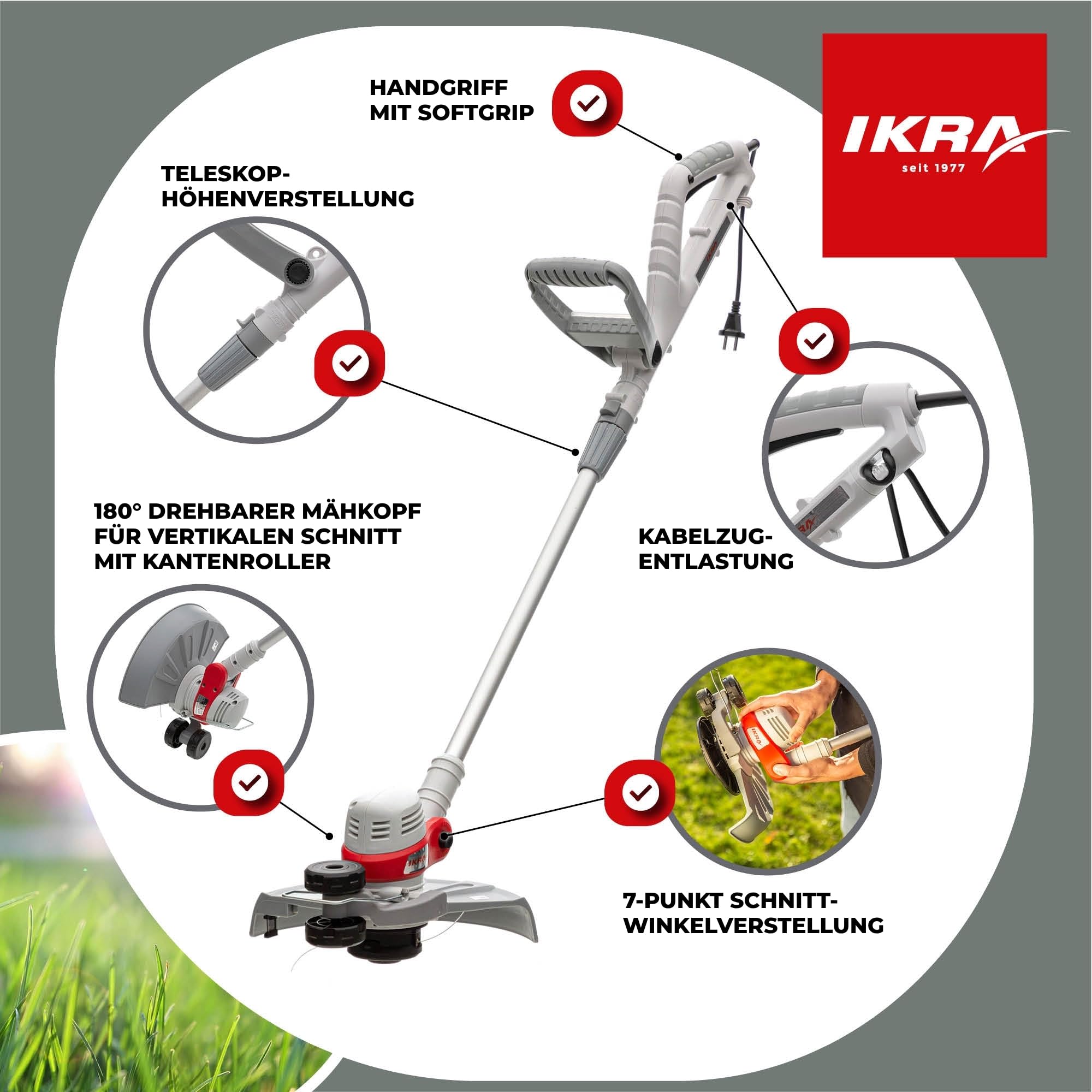 ikra-2in1-elektro-rasentrimmer-igt-650-d-tc-650w-30-cm-mit-fadenspule-und-twincu image 6