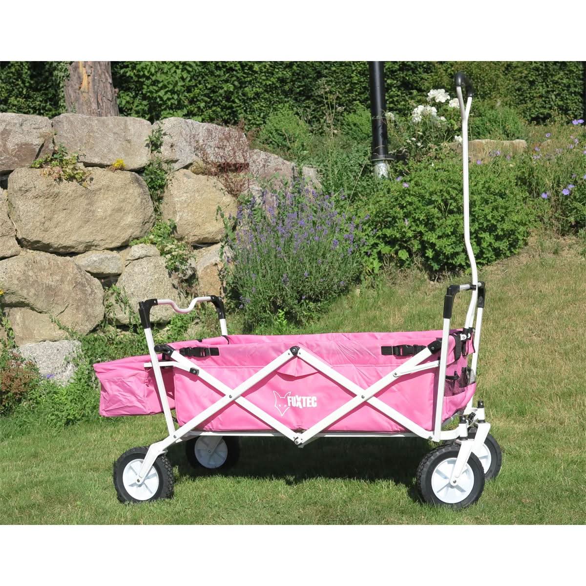 fuxtec-bollerwagen-jw-76ar-rosa-mit-sonnendach-b-ware image 4