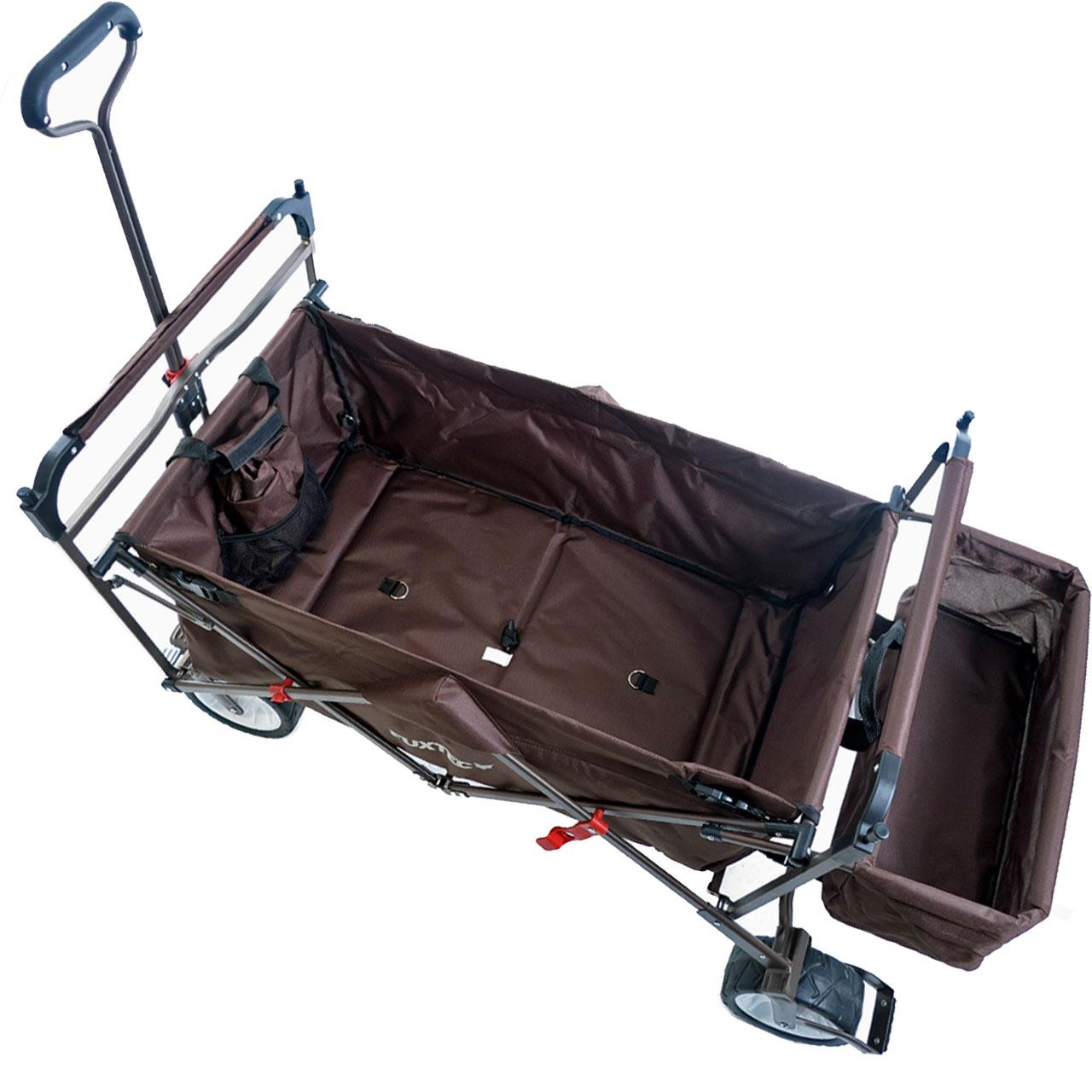 fuxtec-bollerwagen-jw-76cbr-braun-mit-sonnendach-b-ware-faltbar image 3