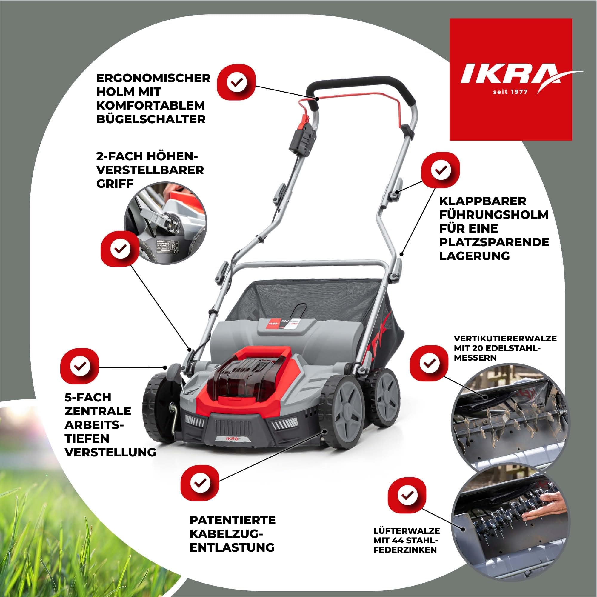 ikra-ib-sr-36-3in1-akku-vertikutierer-rasenl-fter-36cm-inkl-36v-4ah-akku-und-lad image 3