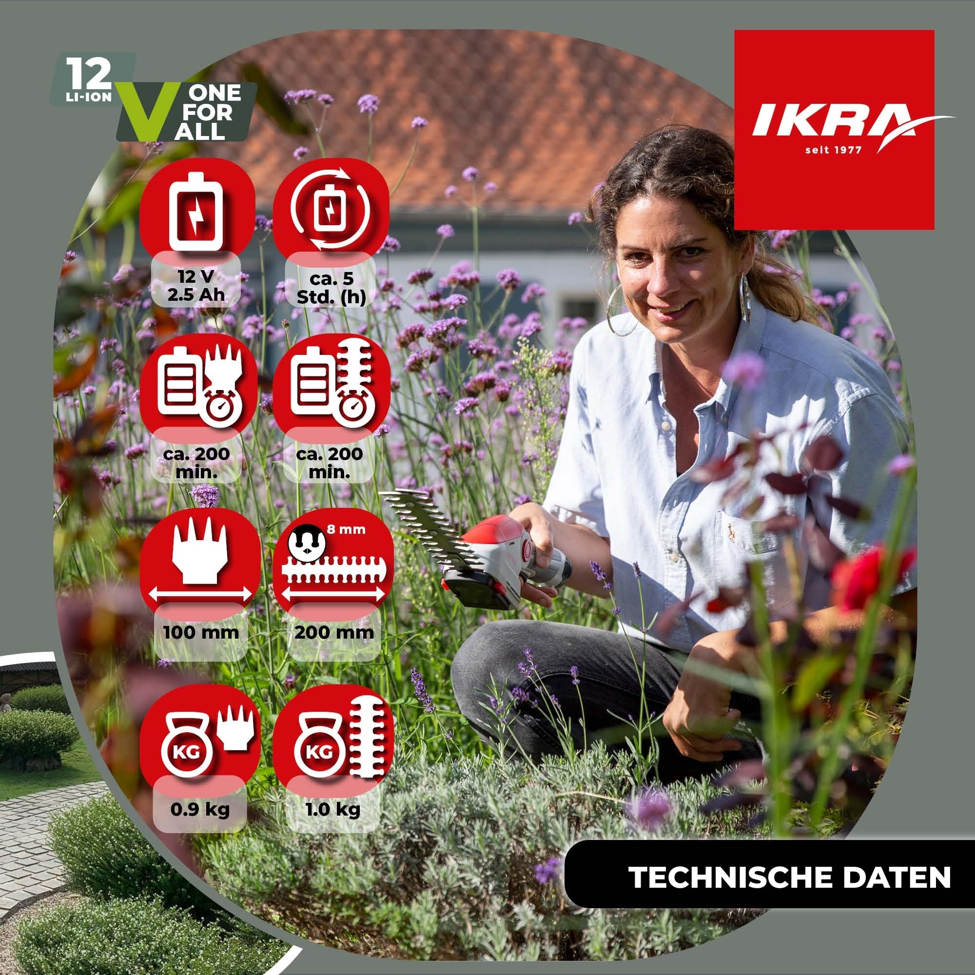 ikra-igbs-1210-2in1-akku-grasschere-strauchschere-12v-inkl-akku-ladeger-t-tasche image 5